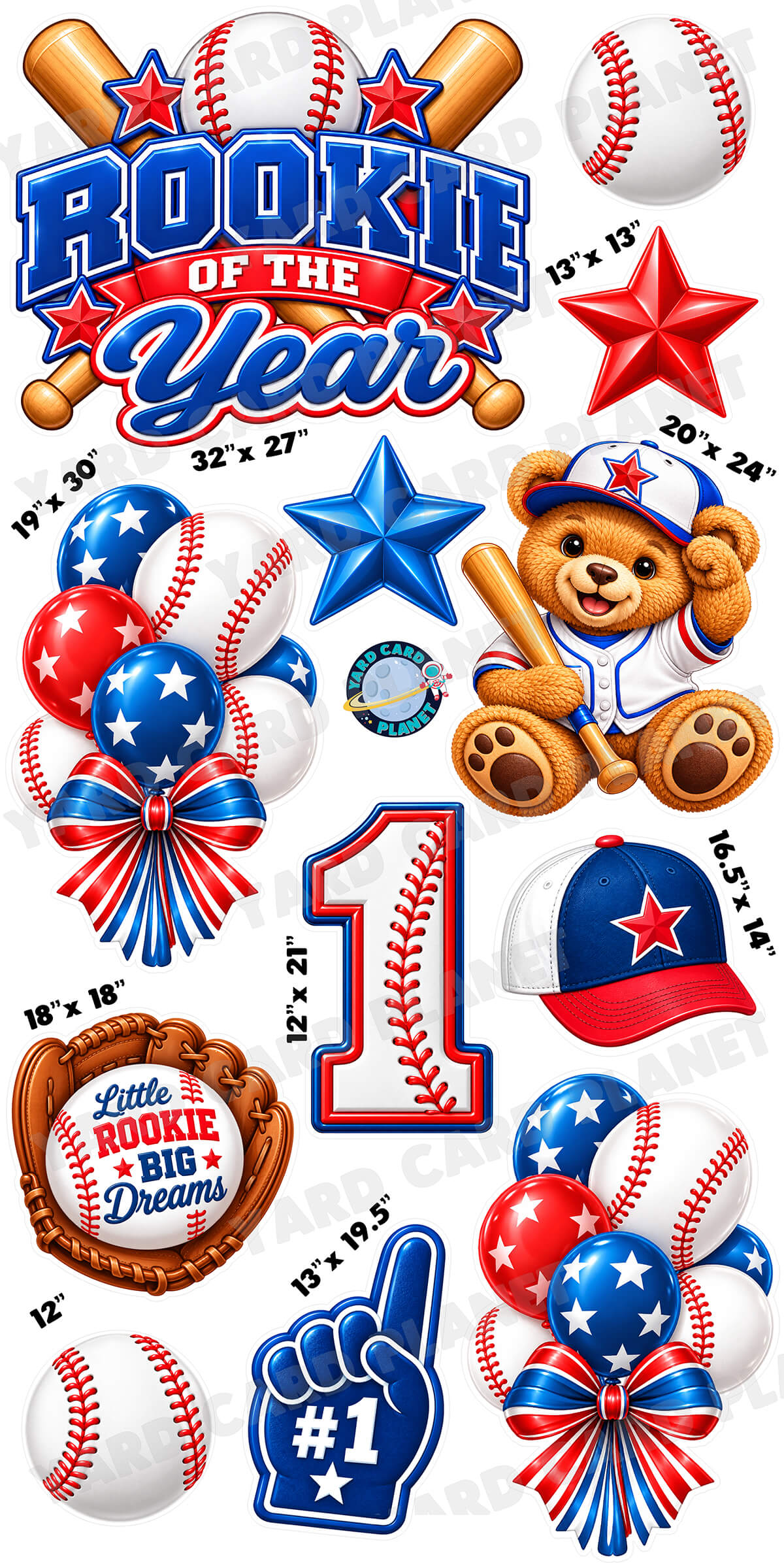 Rookie of the Year EZ Quick Sign and Yard Card Flair Set