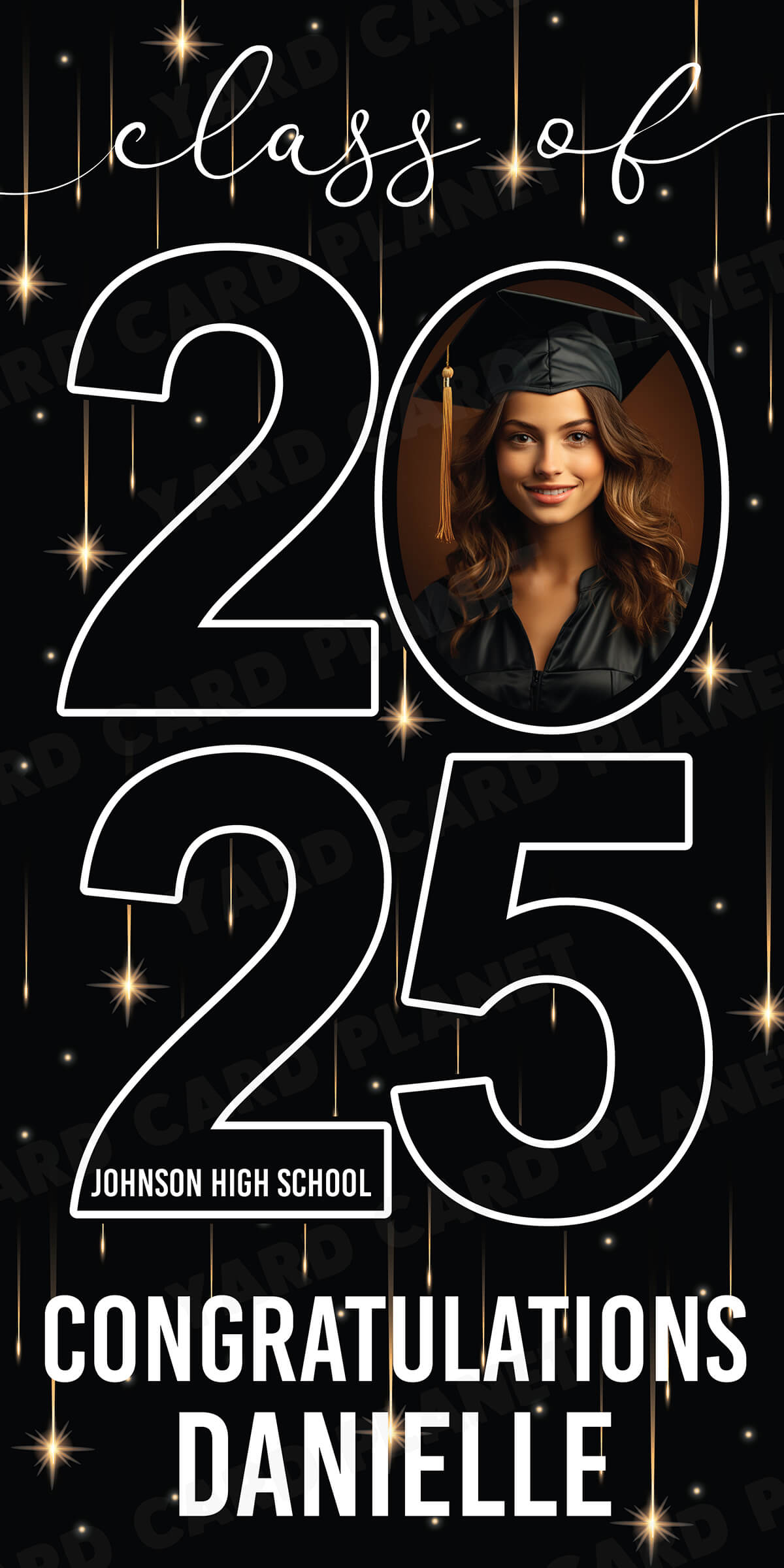 Class of 2026 Graduation Congratulations Vertical Vinyl Banner (Available in Multiple Colors and Sizes)