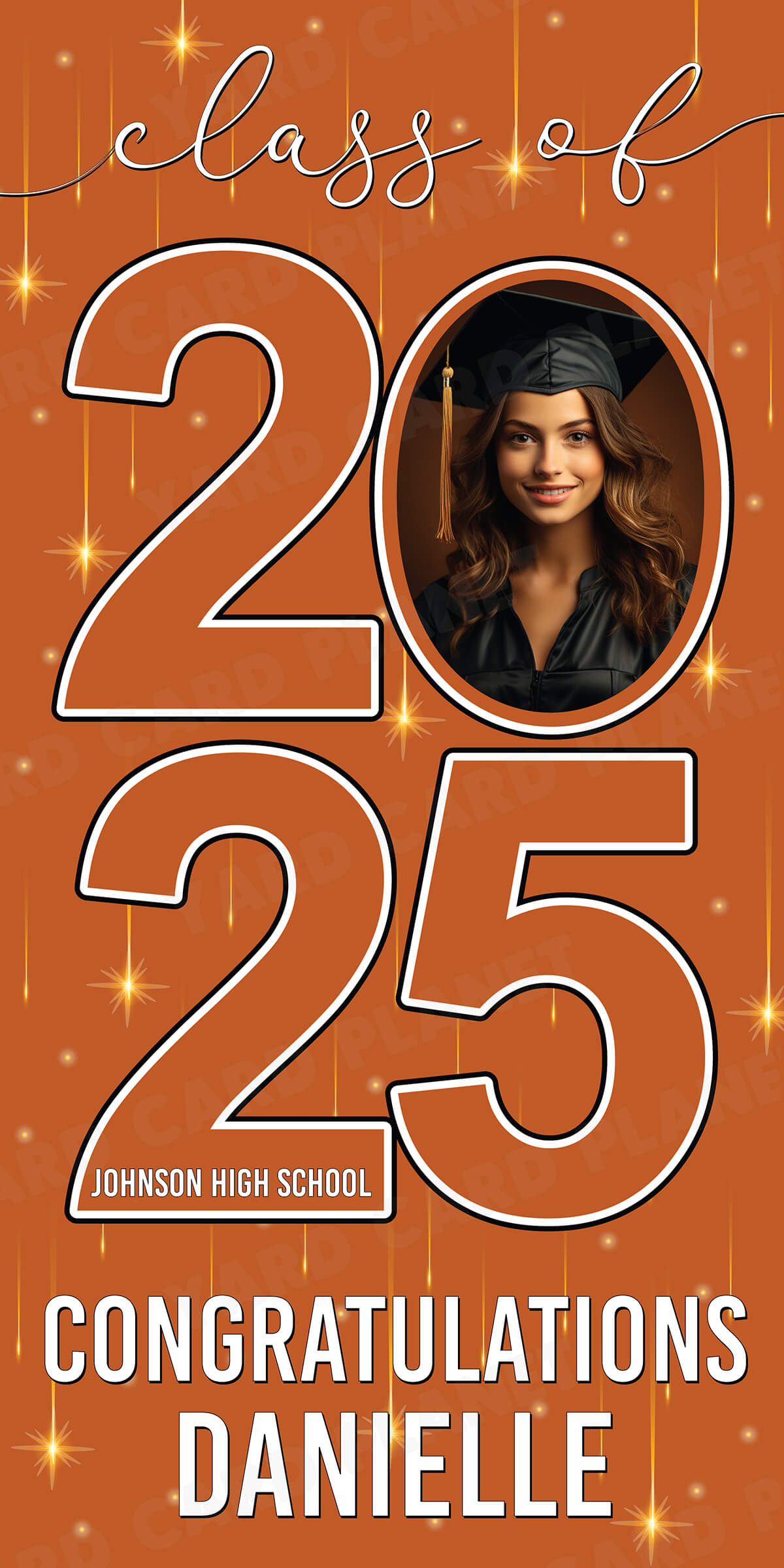 Class of 2026 Graduation Congratulations Vertical Vinyl Banner (Available in Multiple Colors and Sizes)
