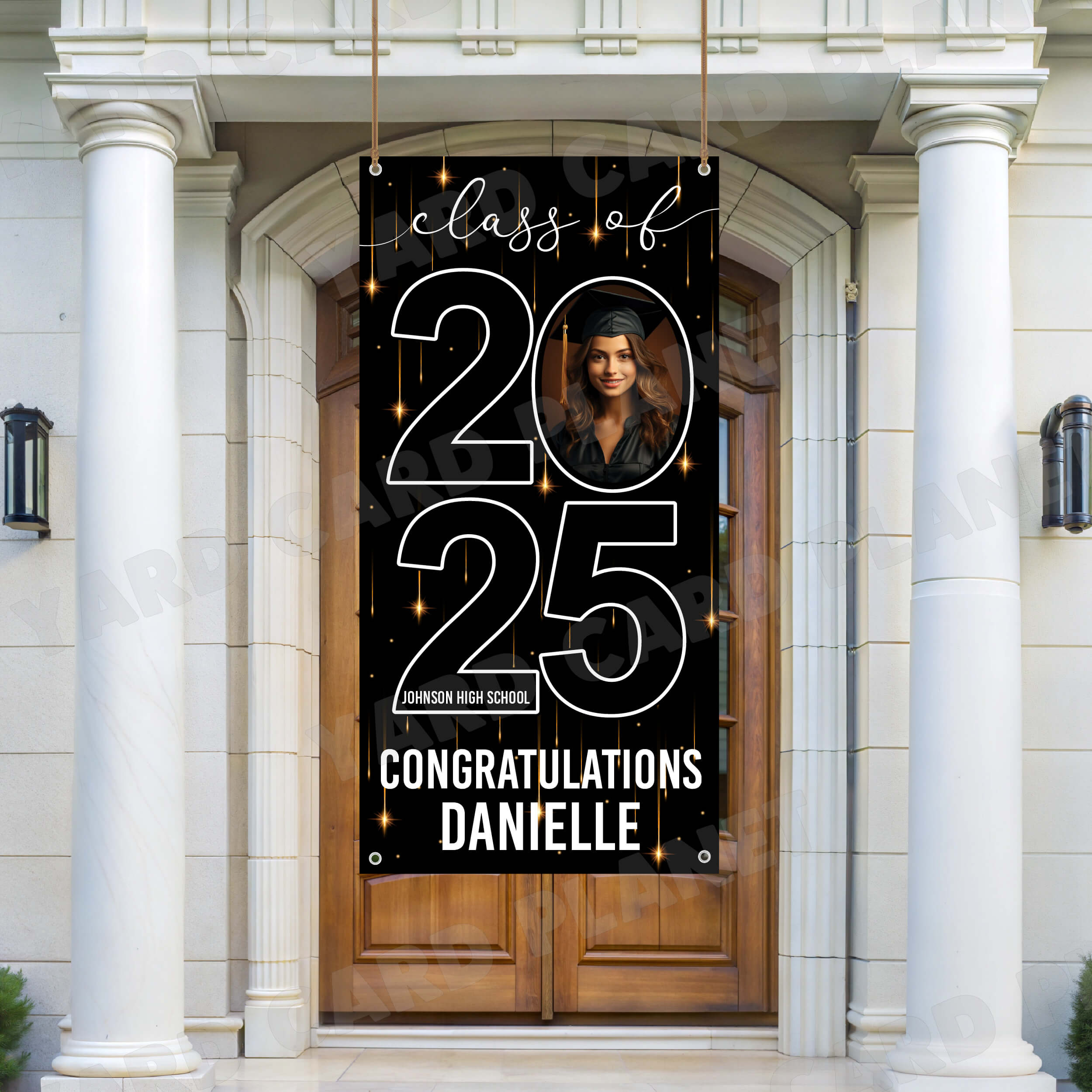 Class of 2025 Graduation Congratulations Vertical Vinyl Banner (Available in Multiple Colors and Sizes)
