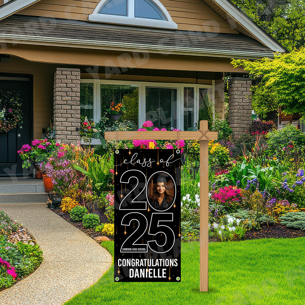 Class of 2026 Graduation Congratulations Vertical Vinyl Banner (Available in Multiple Colors and Sizes)