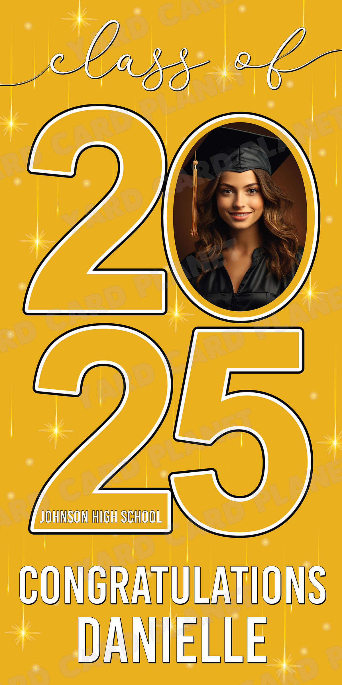 Class of 2026 Graduation Congratulations Vertical Vinyl Banner (Available in Multiple Colors and Sizes)