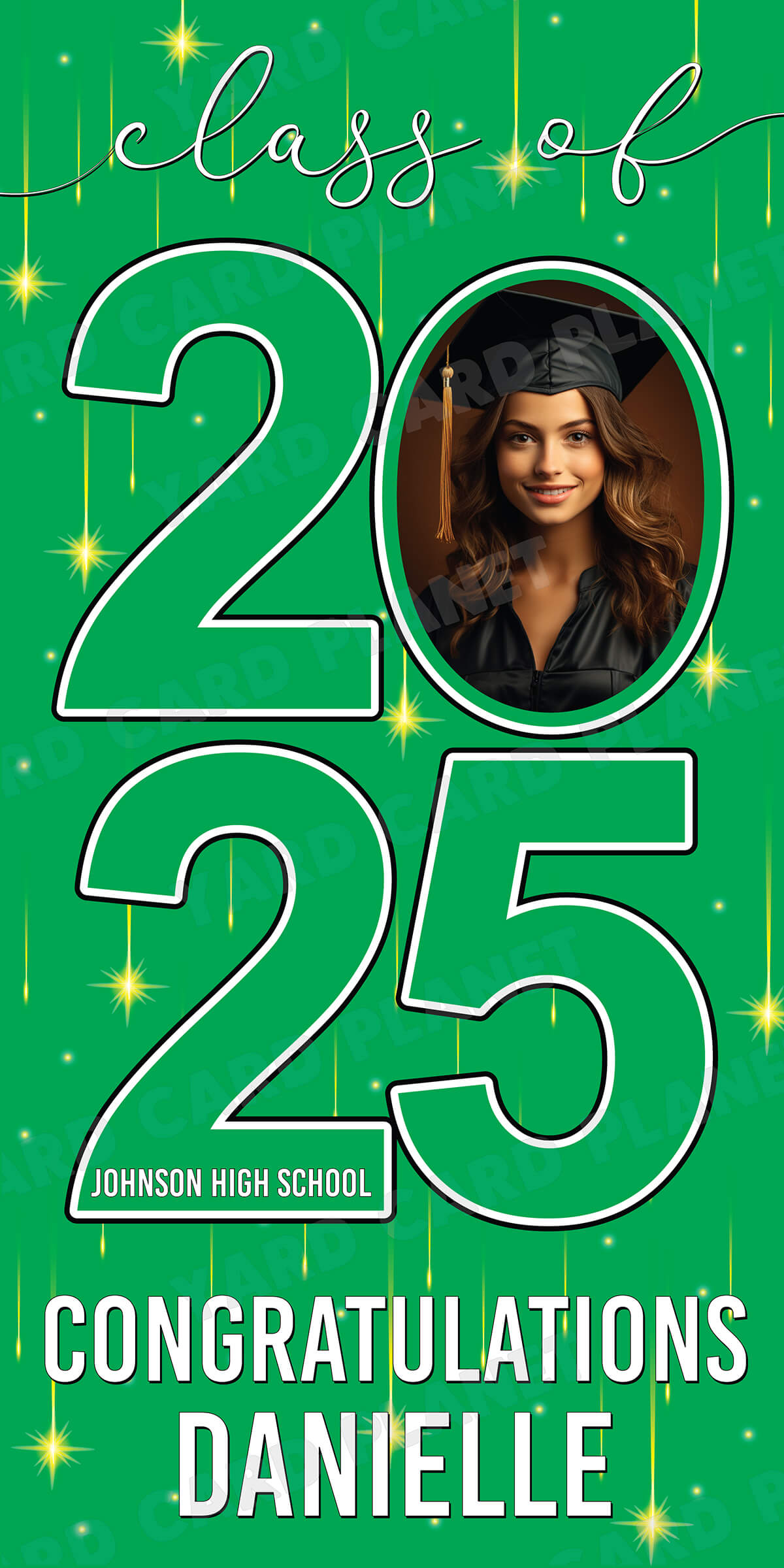 Class of 2026 Graduation Congratulations Vertical Vinyl Banner (Available in Multiple Colors and Sizes)