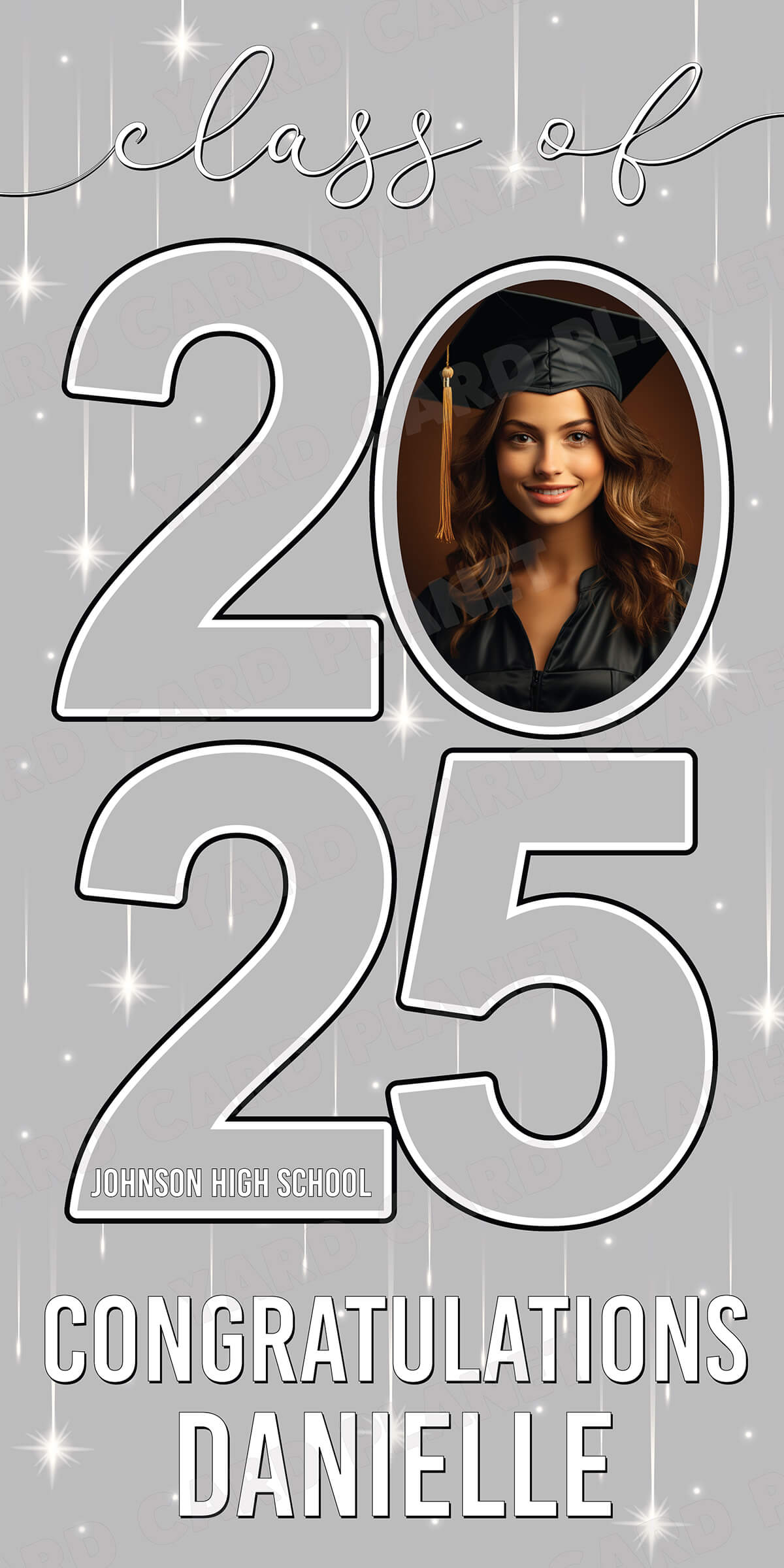 Class of 2026 Graduation Congratulations Vertical Vinyl Banner (Available in Multiple Colors and Sizes)
