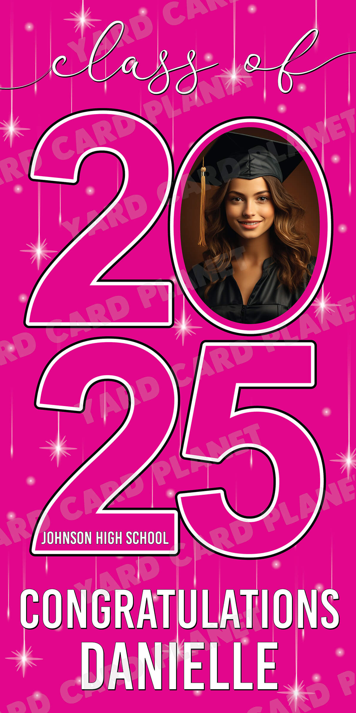 Class of 2026 Graduation Congratulations Vertical Vinyl Banner (Available in Multiple Colors and Sizes)