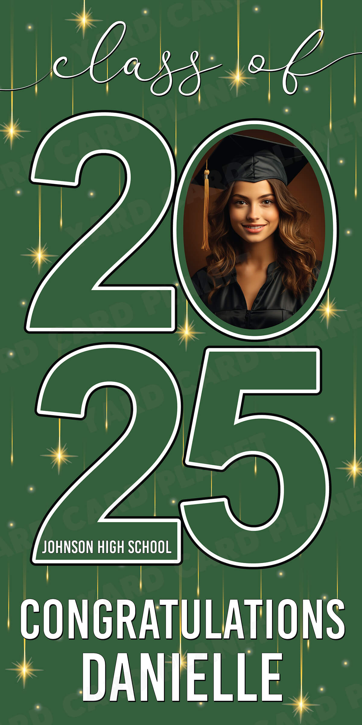 Class of 2026 Graduation Congratulations Vertical Vinyl Banner (Available in Multiple Colors and Sizes)