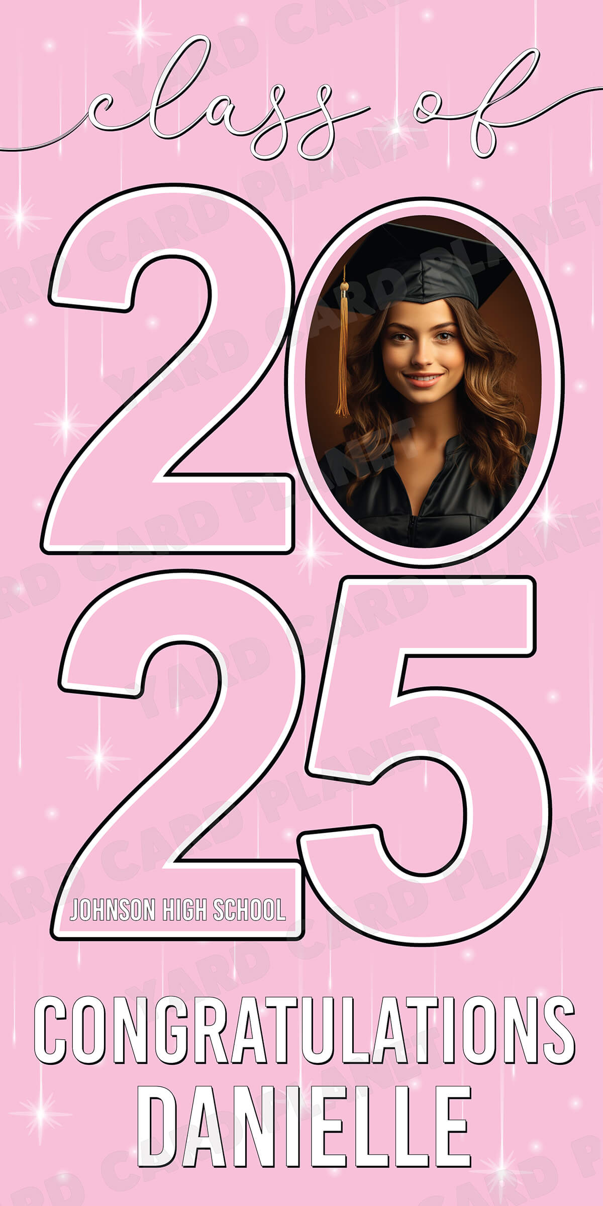 Class of 2026 Graduation Congratulations Vertical Vinyl Banner (Available in Multiple Colors and Sizes)