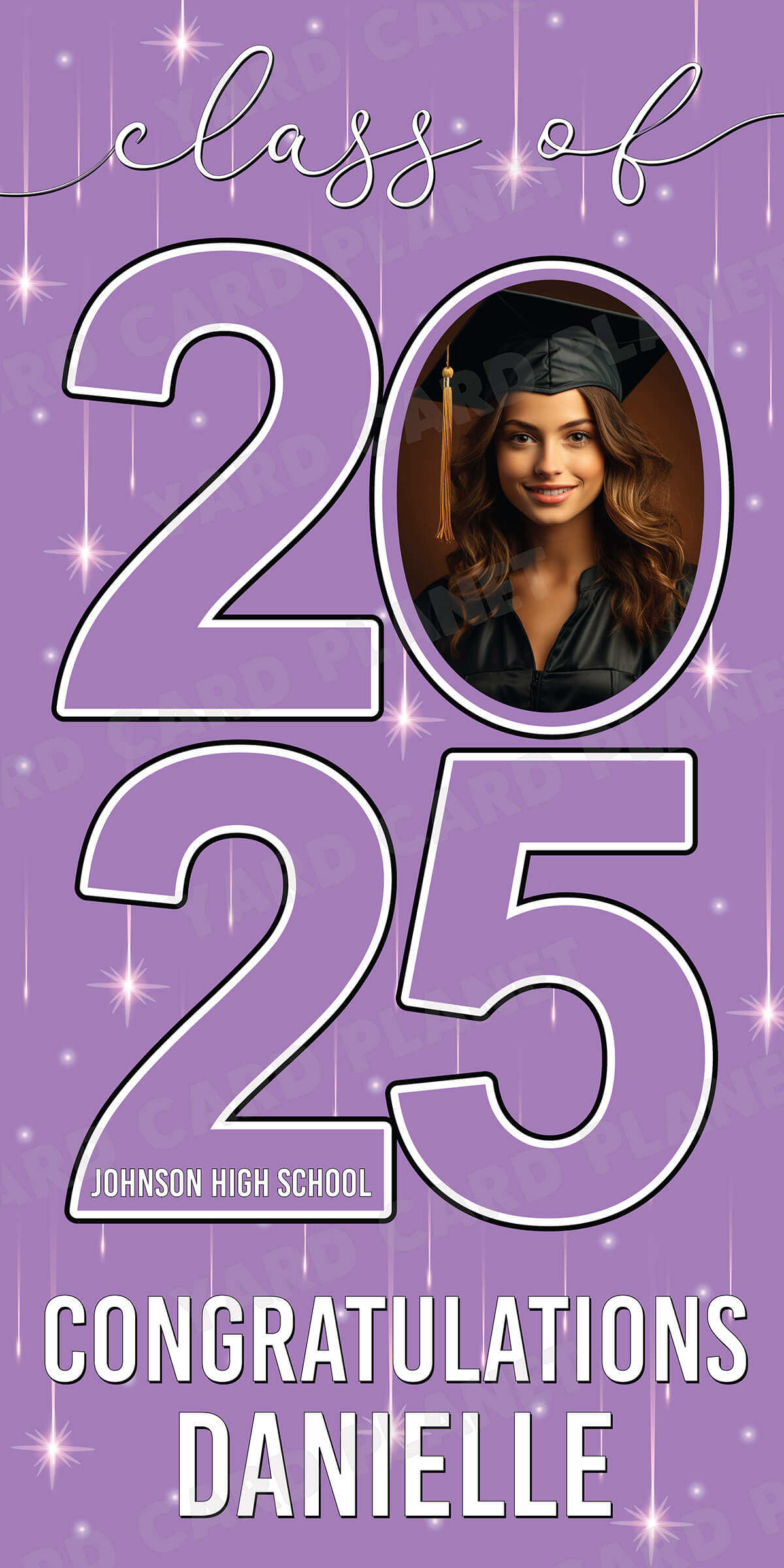 Class of 2026 Graduation Congratulations Vertical Vinyl Banner (Available in Multiple Colors and Sizes)