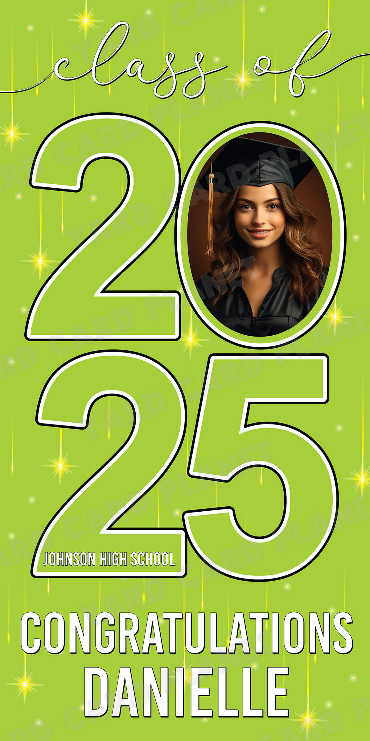 Class of 2026 Graduation Congratulations Vertical Vinyl Banner (Available in Multiple Colors and Sizes)