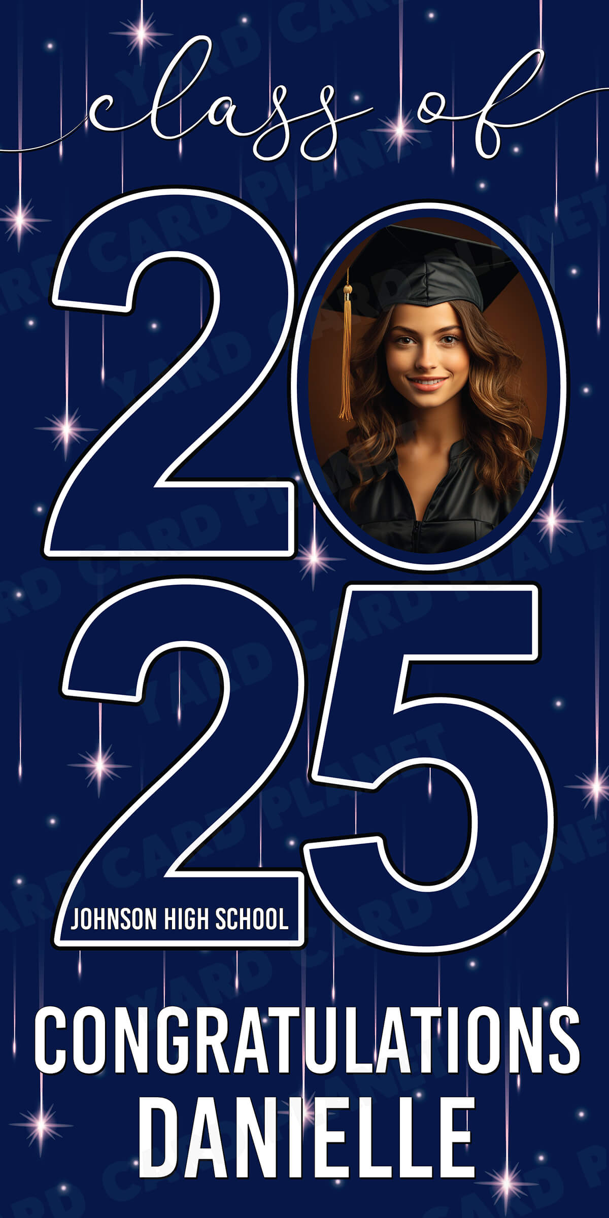 Class of 2026 Graduation Congratulations Vertical Vinyl Banner (Available in Multiple Colors and Sizes)