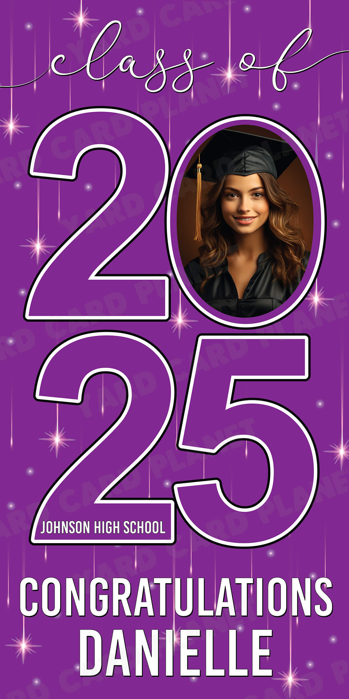Class of 2026 Graduation Congratulations Vertical Vinyl Banner (Available in Multiple Colors and Sizes)