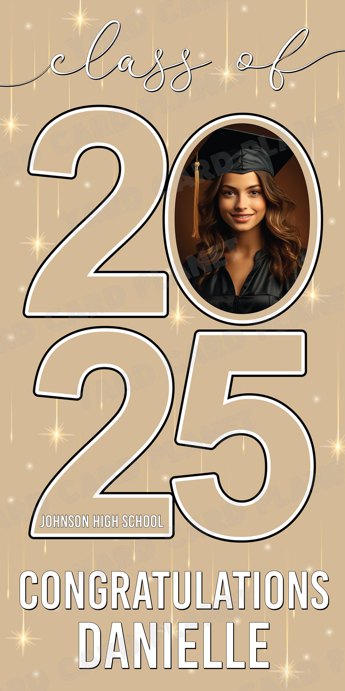 Class of 2026 Graduation Congratulations Vertical Vinyl Banner (Available in Multiple Colors and Sizes)