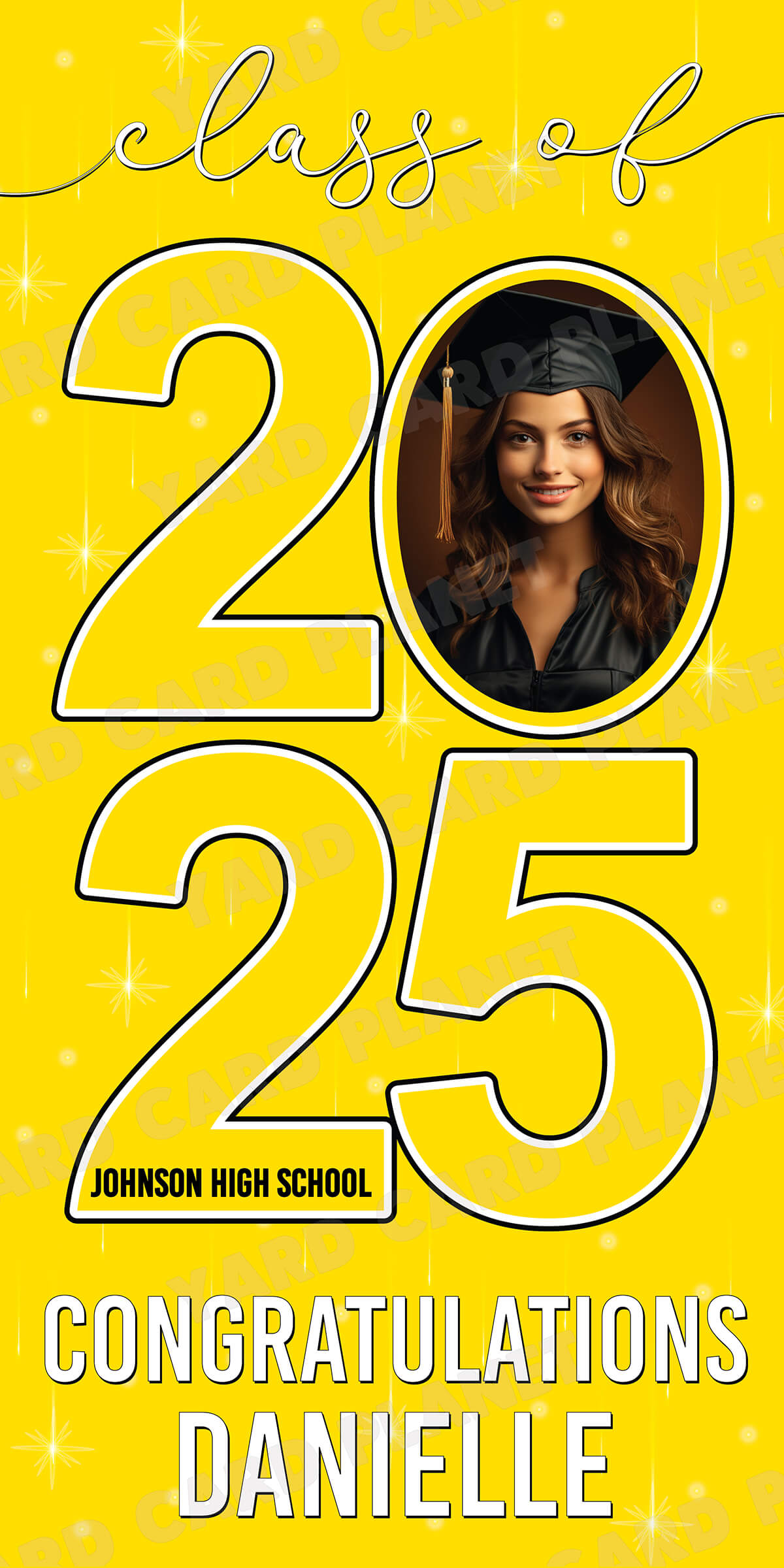 Class of 2026 Graduation Congratulations Vertical Vinyl Banner (Available in Multiple Colors and Sizes)