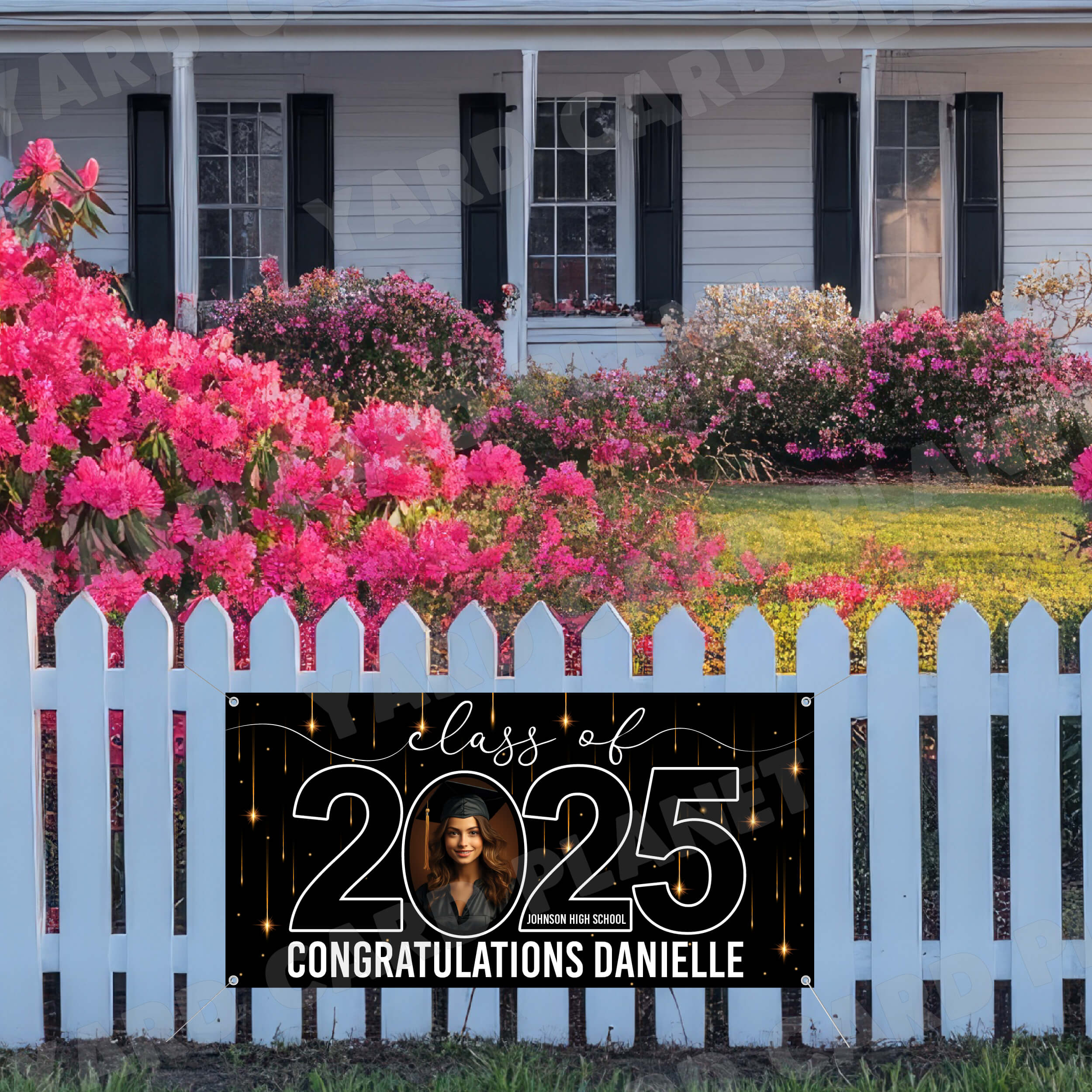 Class of 2025 Graduation Congratulations Horizontal Vinyl Banner (Available in Multiple Colors and Sizes)