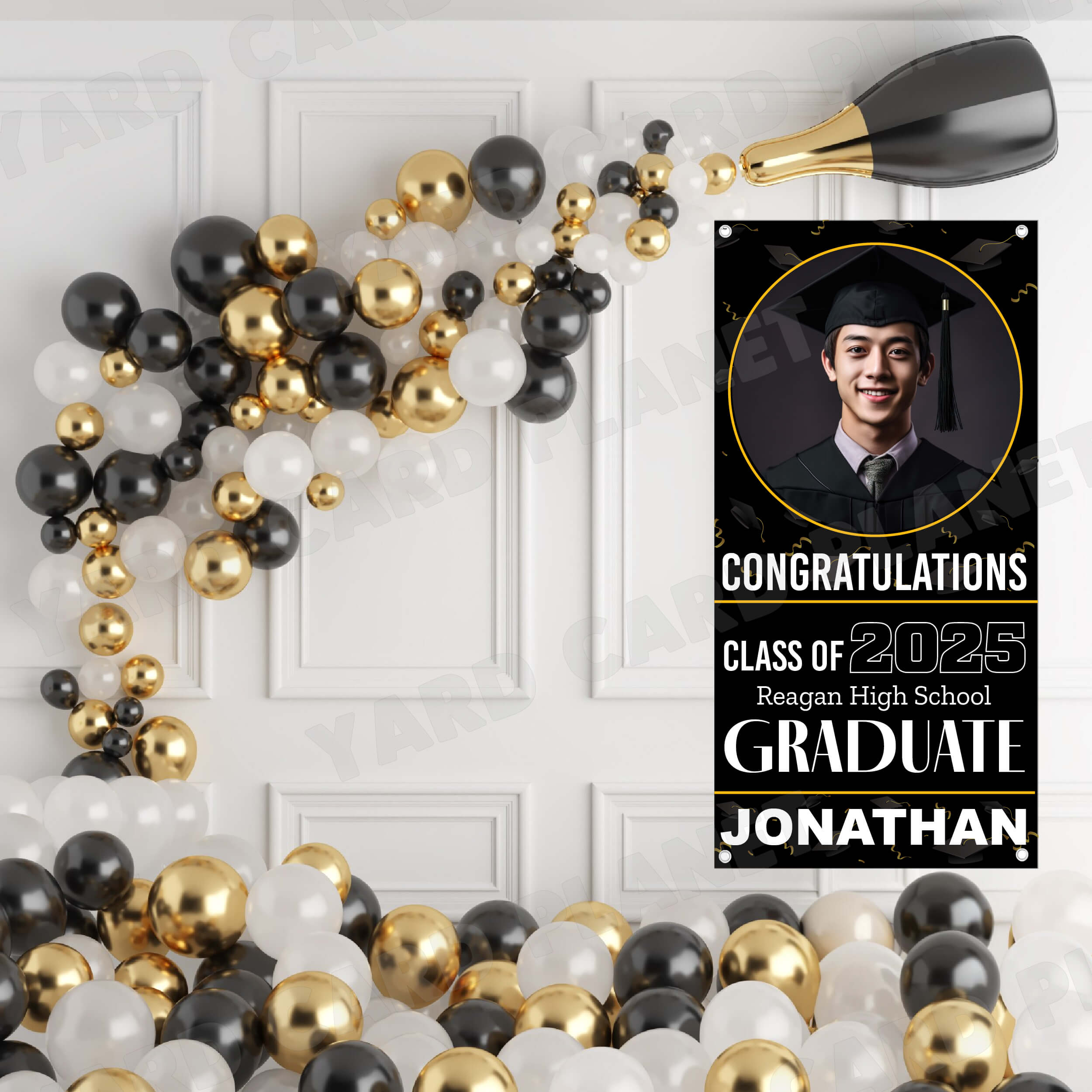 Class of 2026 Graduation Spotlight Vertical Vinyl Banner (Available in Multiple Colors and Sizes)
