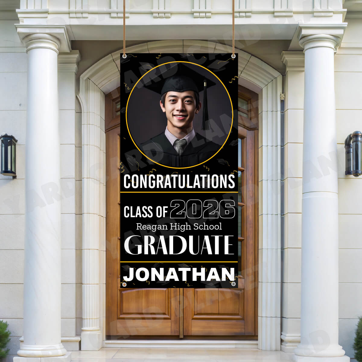 Class of 2026 Graduation Spotlight Vertical Vinyl Banner (Available in Multiple Colors and Sizes)