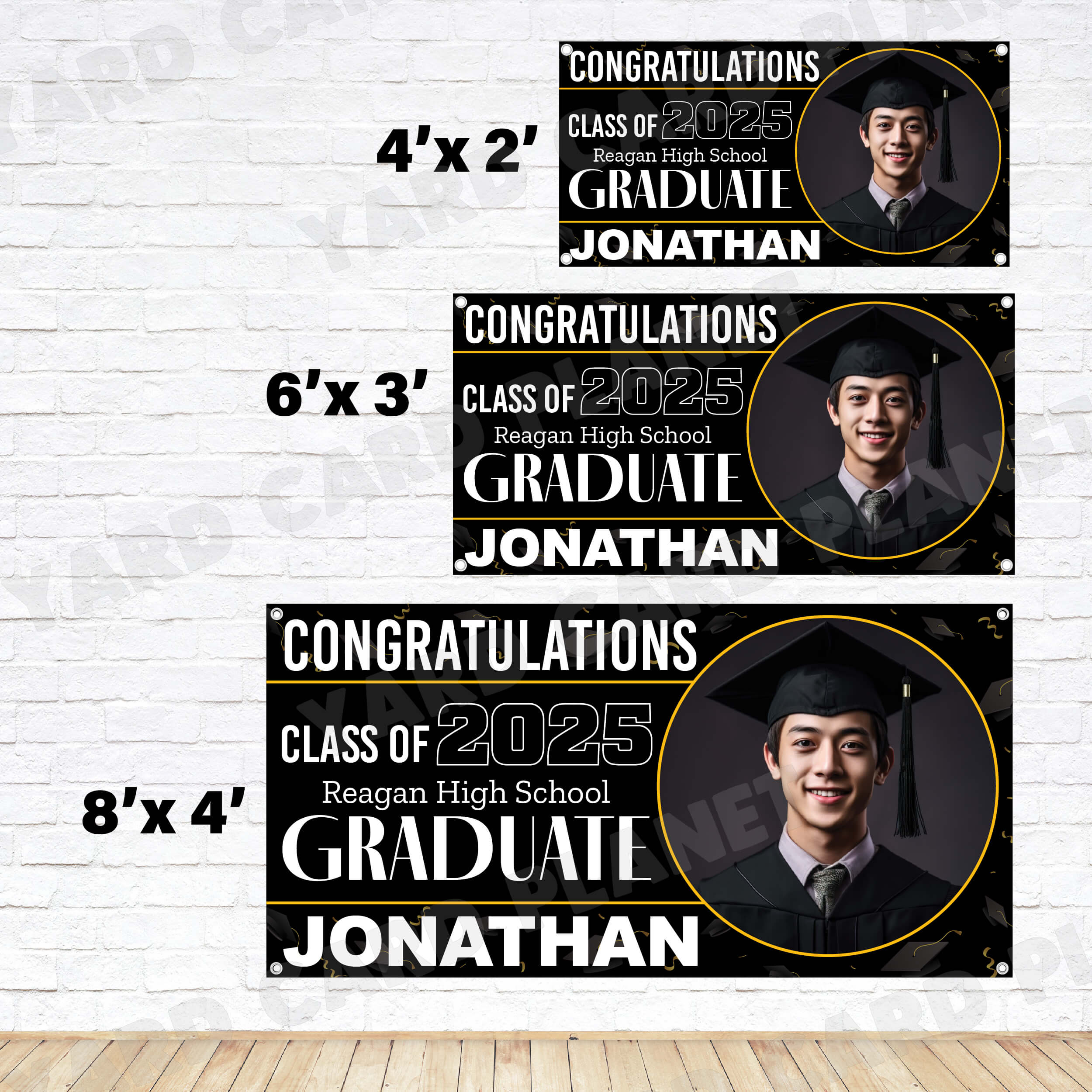 Class of 2026 Graduation Spotlight Horizontal Vinyl Banner (Available in Multiple Colors and Sizes)