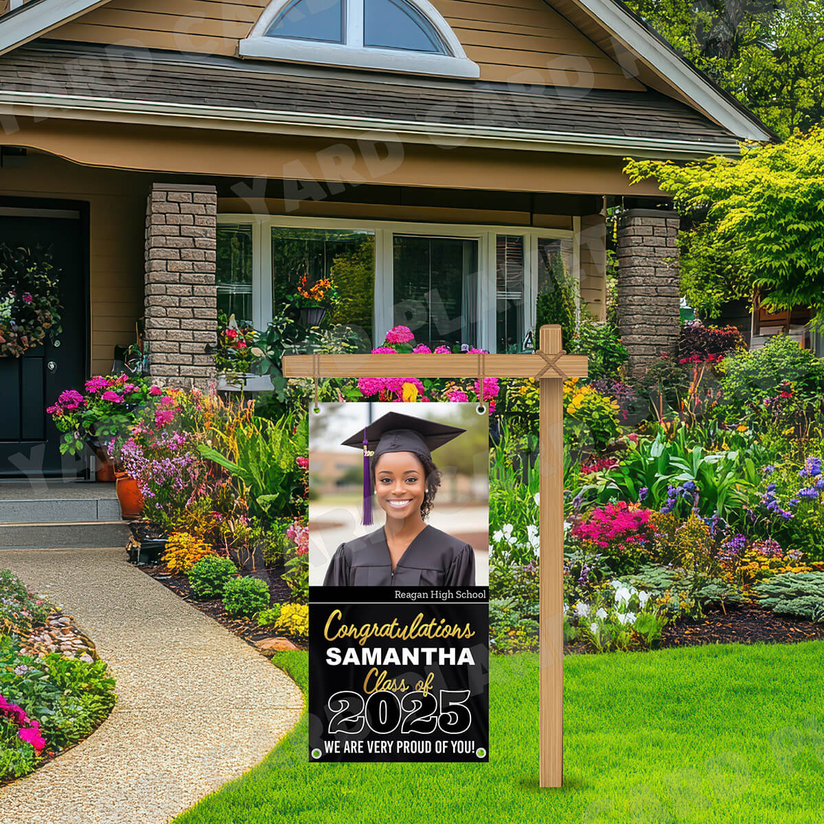 Class of 2025 Graduation Prestige Vertical Vinyl Banner (Available in Multiple Colors and Sizes)