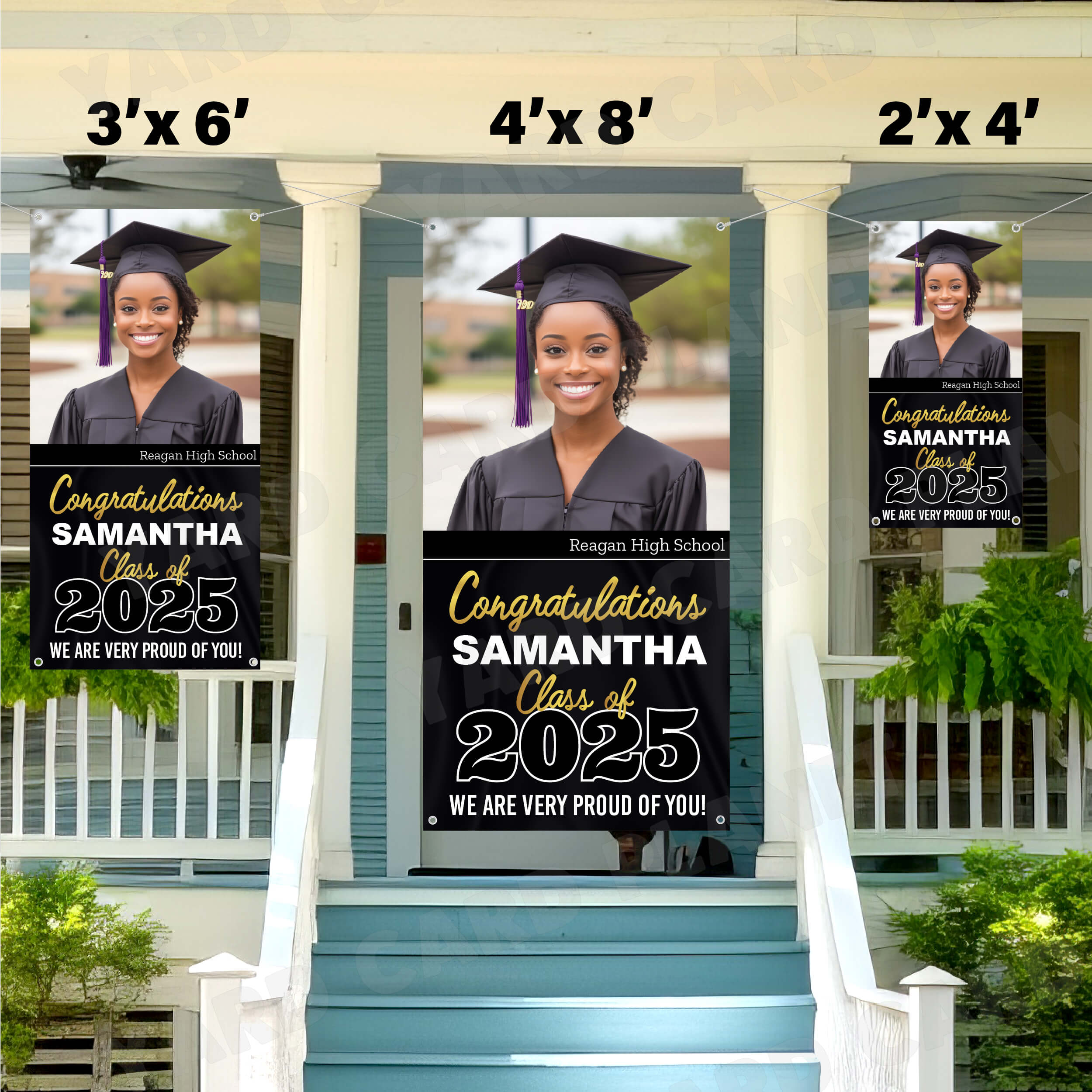 Class of 2025 Graduation Prestige Vertical Vinyl Banner (Available in Multiple Colors and Sizes)
