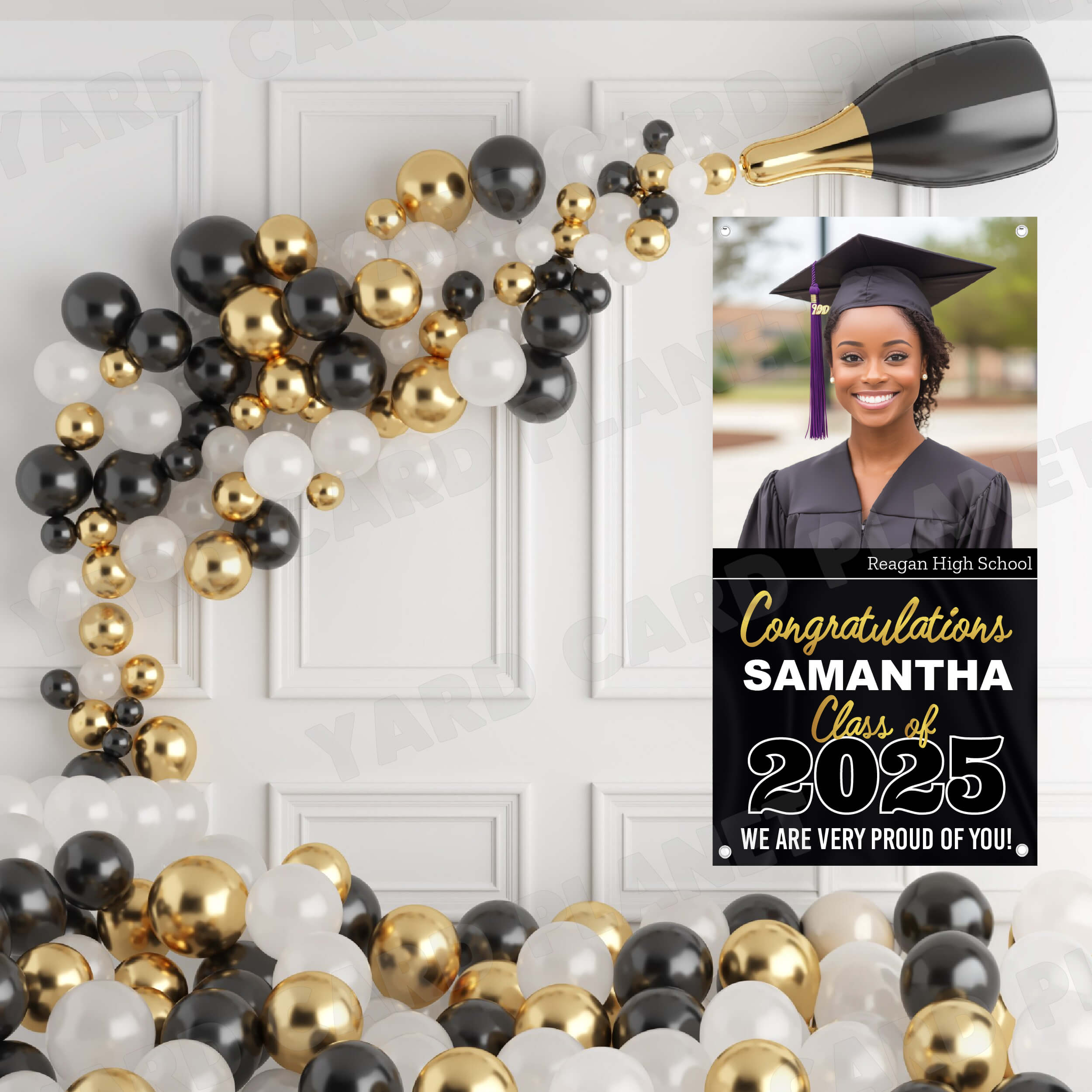 Class of 2025 Graduation Prestige Vertical Vinyl Banner (Available in Multiple Colors and Sizes)