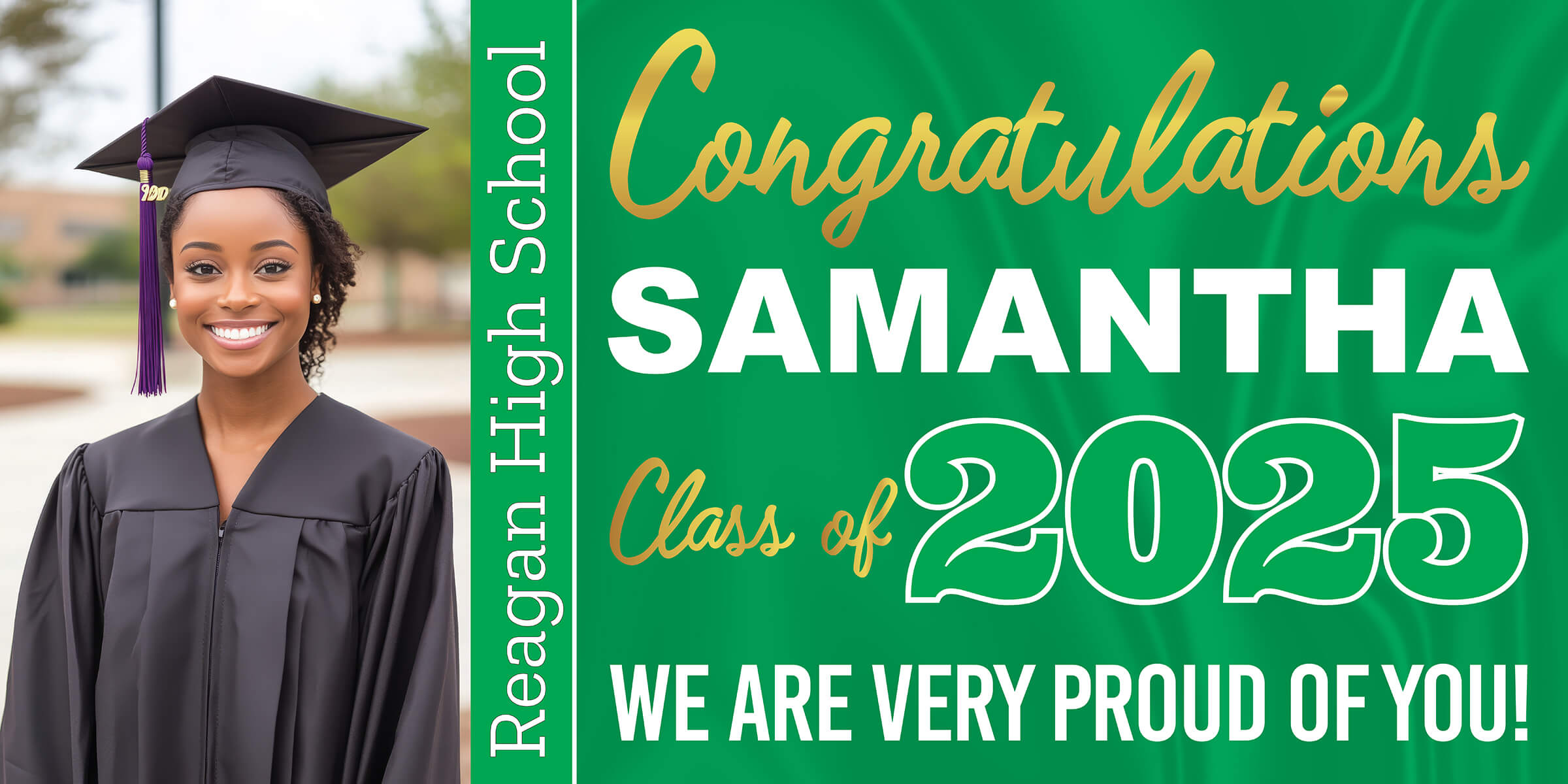 Class of 2026 Graduation Prestige Horizontal Vinyl Banner (Available in Multiple Colors and Sizes)