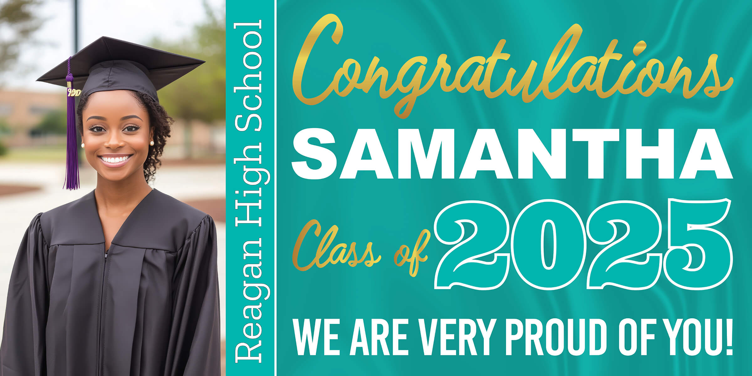 Class of 2026 Graduation Prestige Horizontal Vinyl Banner (Available in Multiple Colors and Sizes)