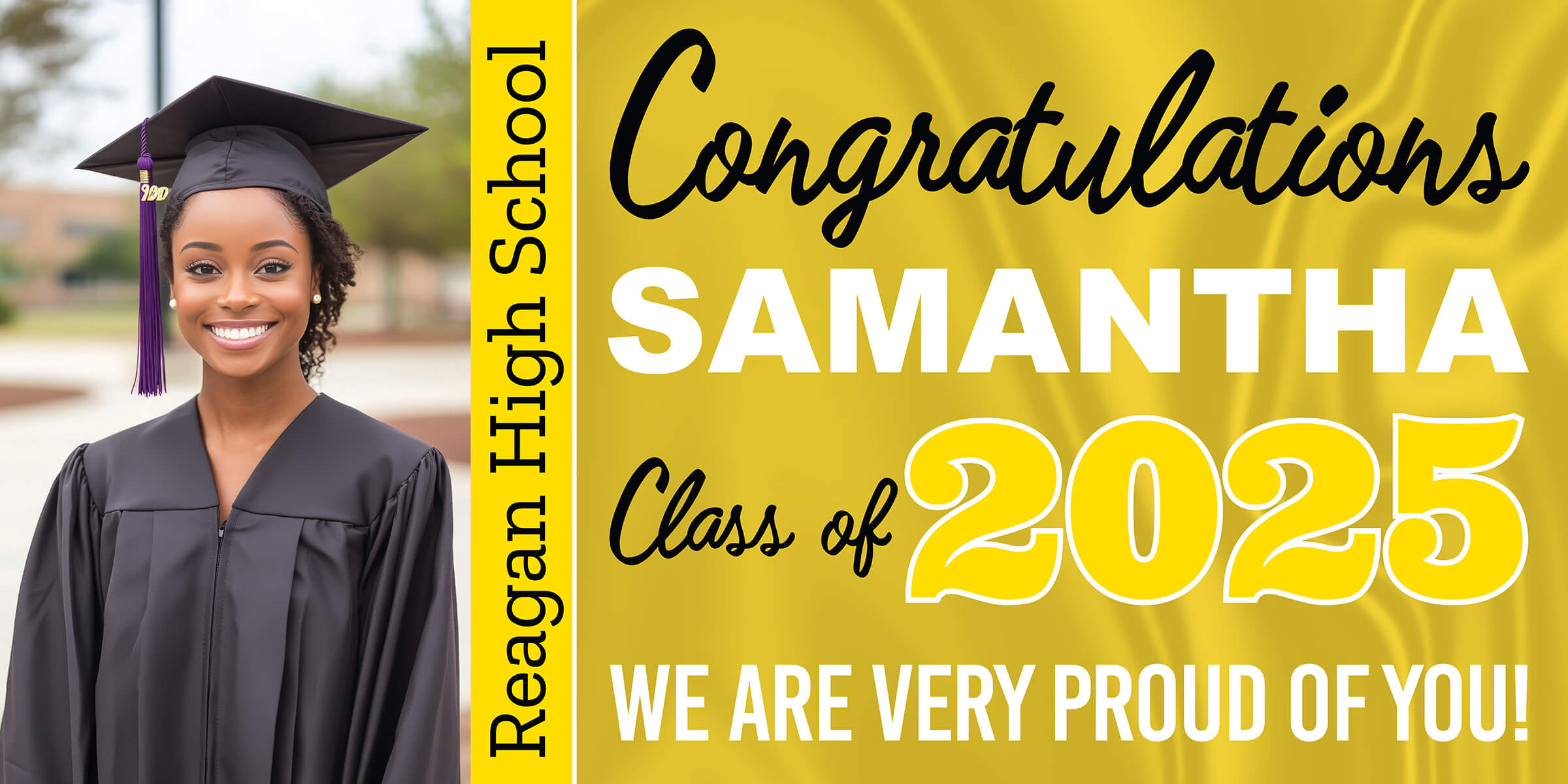 Class of 2026 Graduation Prestige Horizontal Vinyl Banner (Available in Multiple Colors and Sizes)