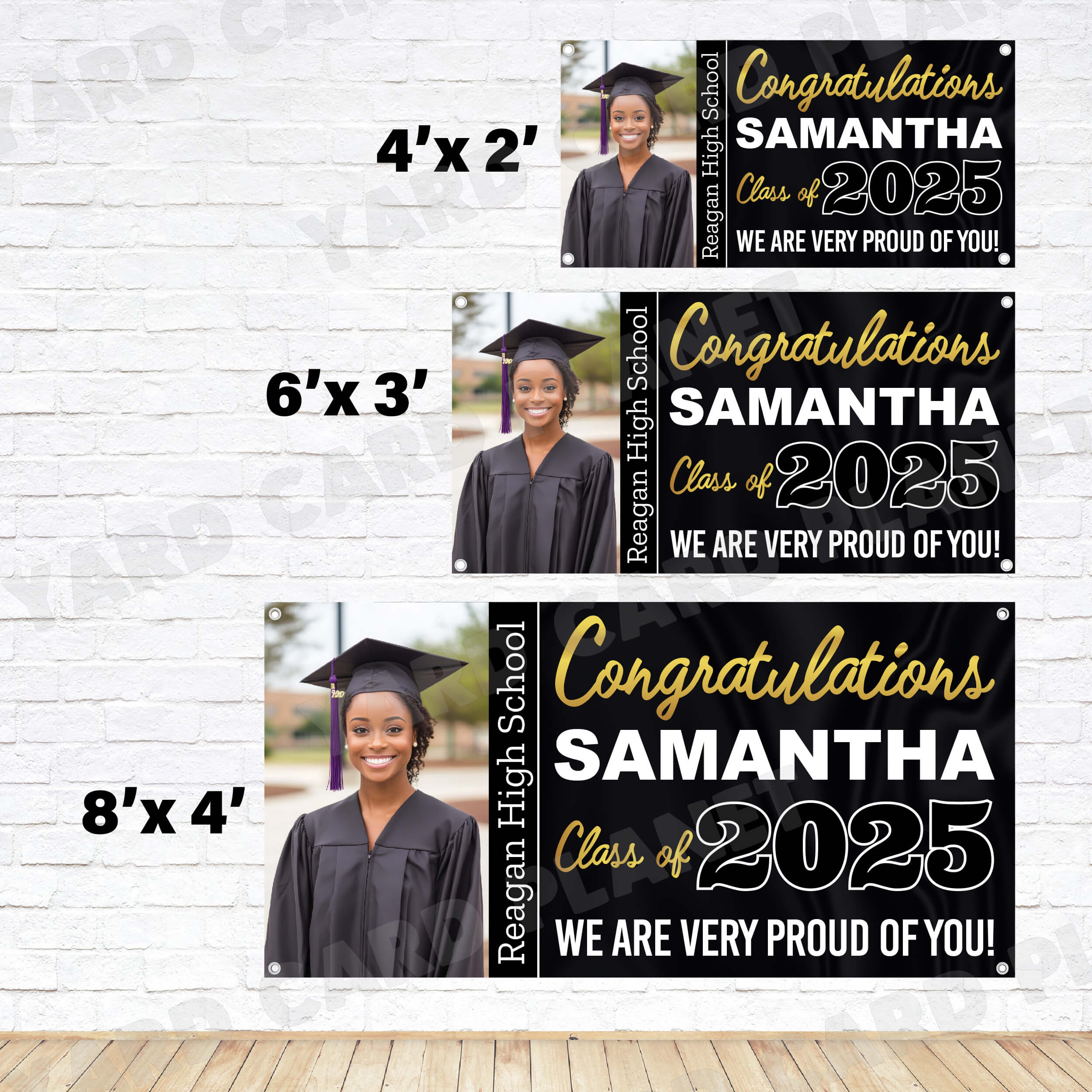 Class of 2025 Graduation Prestige Horizontal Vinyl Banner (Available in Multiple Colors and Sizes)