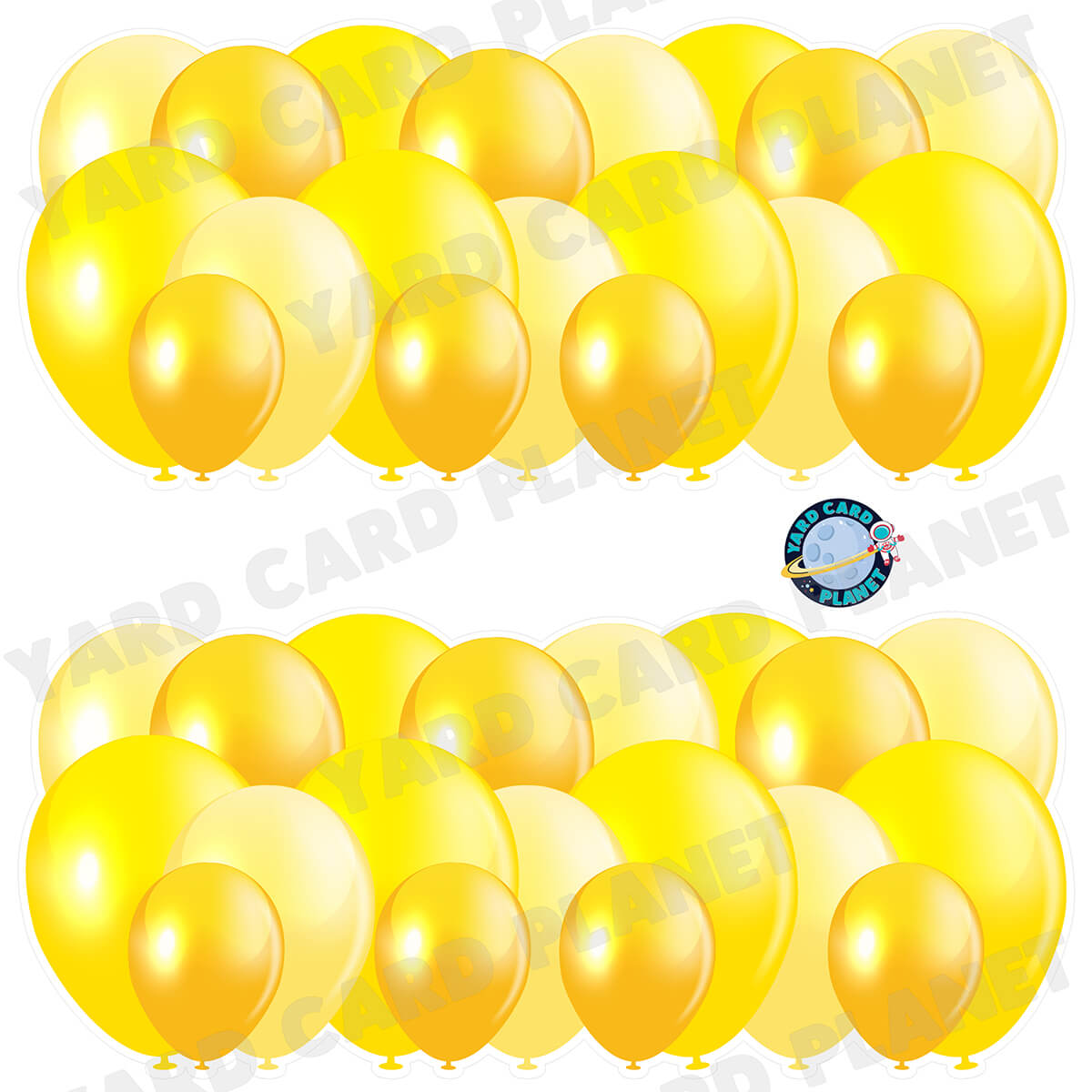 Yellow Balloon Panels Half Sheet Yard Card Set