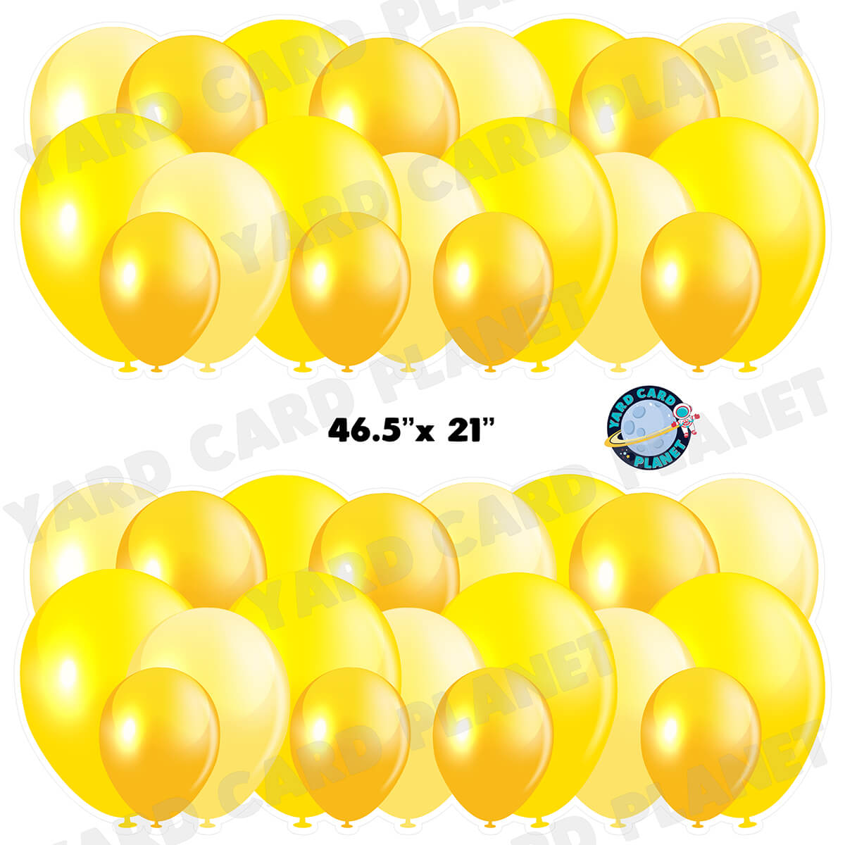 Yellow Balloon Panels Half Sheet Yard Card Set