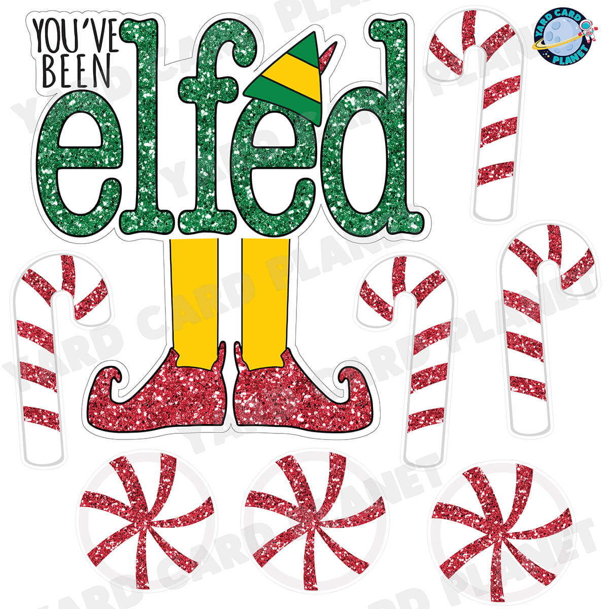 You've been ELFED! outlets Yard Cards uv High resolution Coroplast printing. Half Sheet