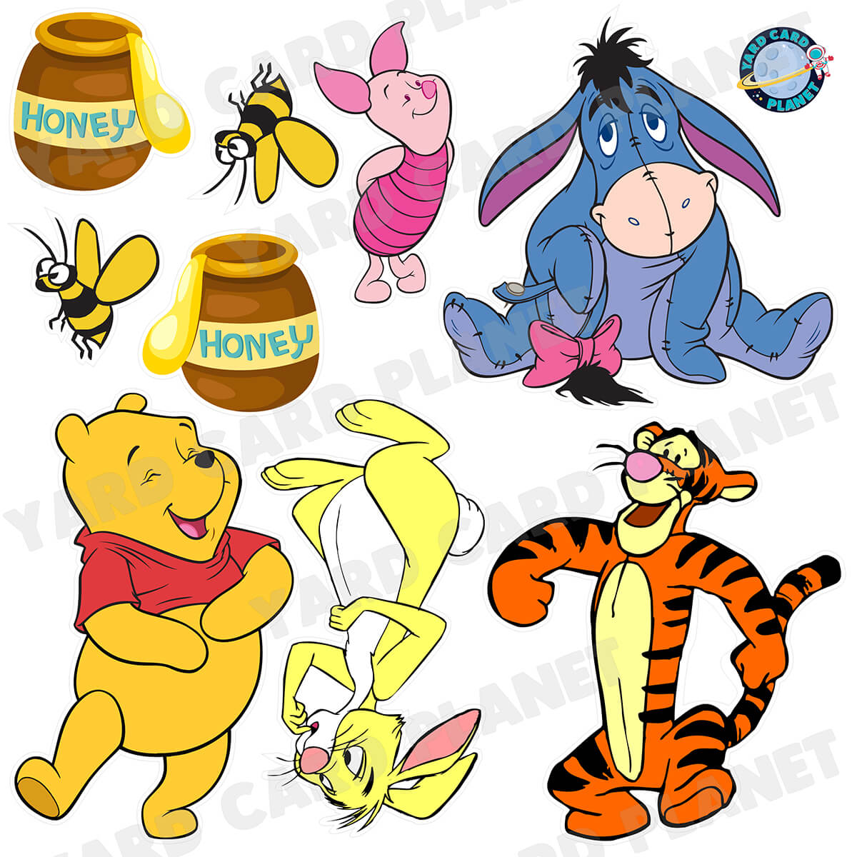 Whimsical Forest Friends Half Sheet Yard Card Flair Set