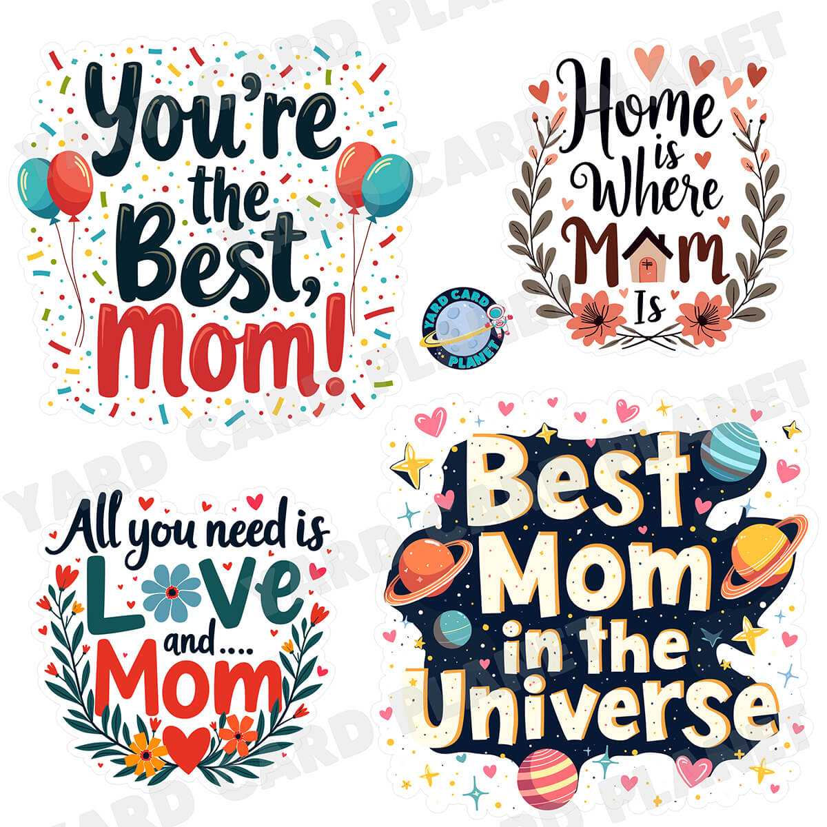 Inspirational Mom Signs Half Sheet Yard Card Flair Set