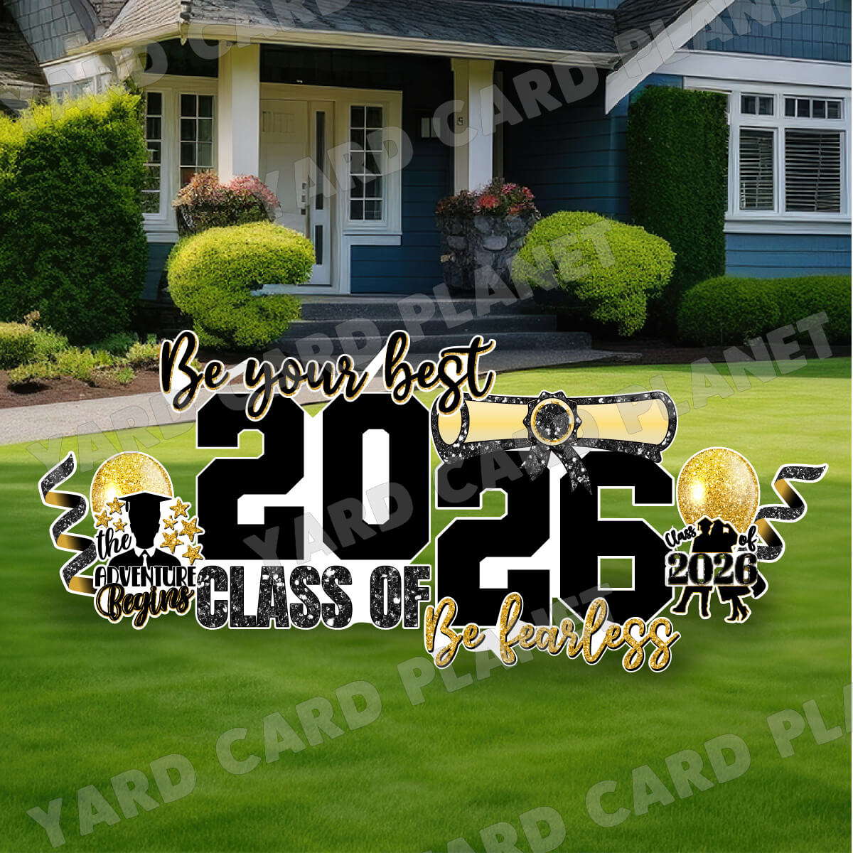 Class of 2026 EZ Quick Set, Graduation Signs and Yard Card Flair Set