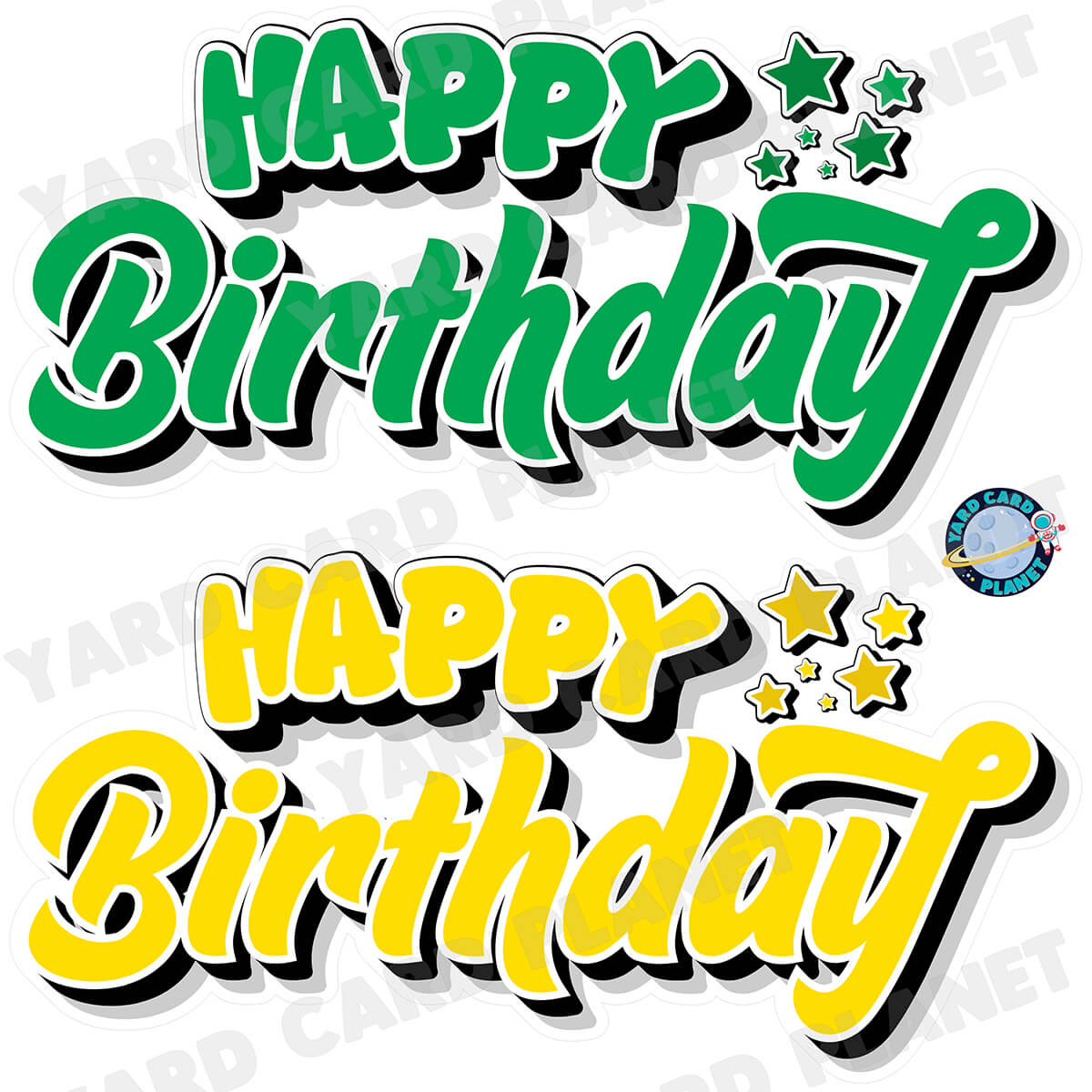 Happy Birthday Yard Cards,UV High deals resolution Coroplast printing HALF SHEET.