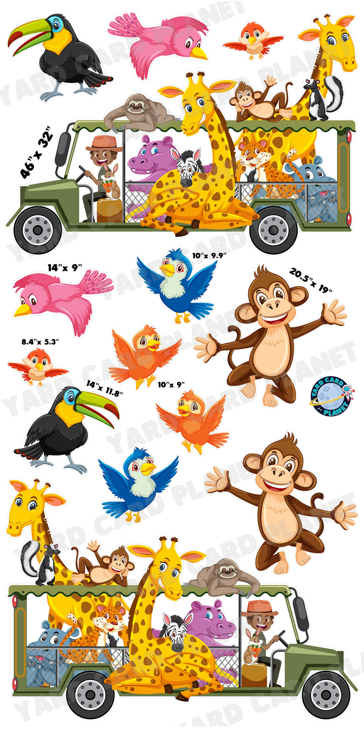 Wild Safari Yard Card Flair Set - Part 1