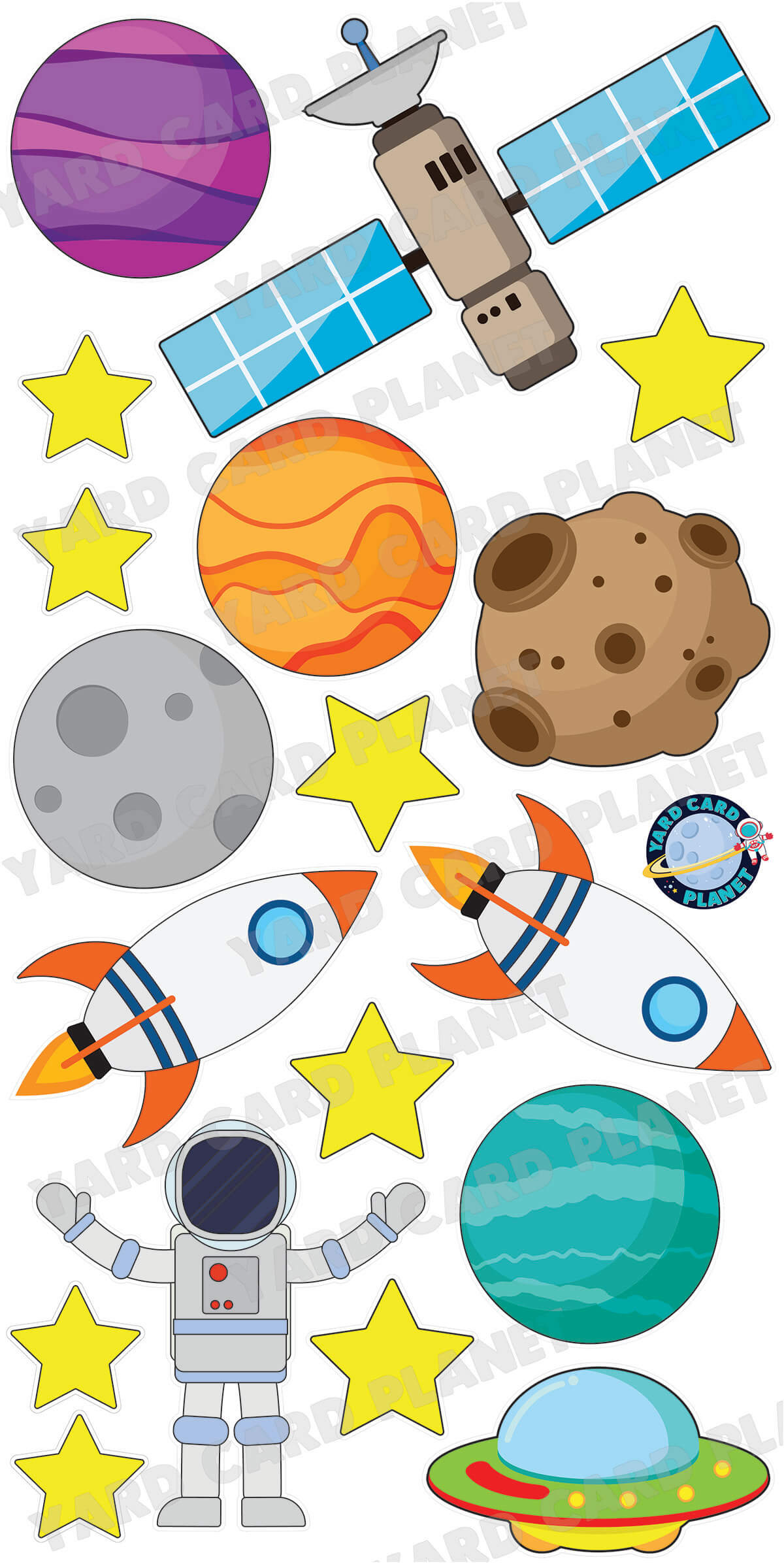 Outer Space Yard Card Flair Set