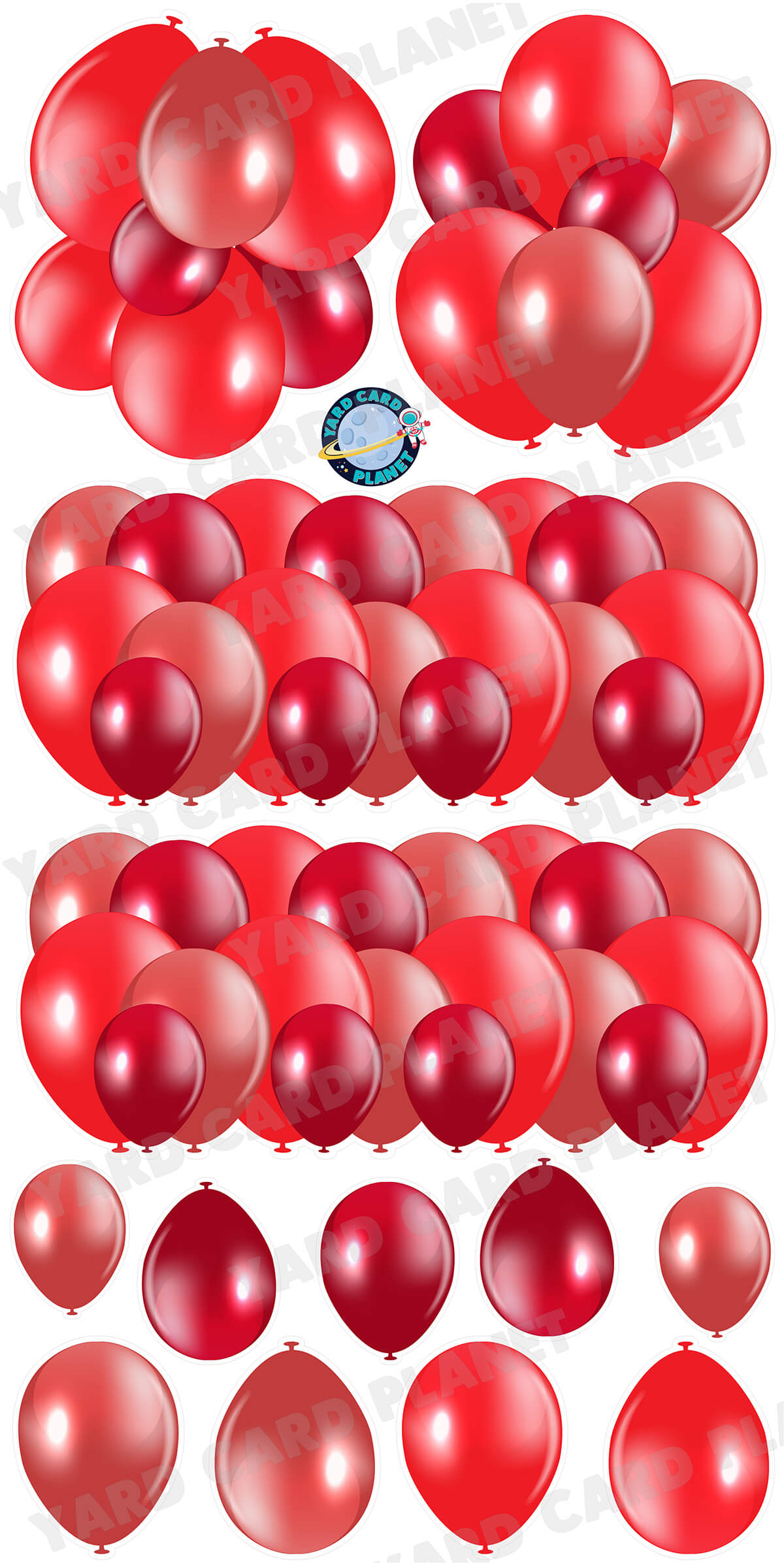 Balloon bouquets Fillers Yard Cards uv High resolution retailer Coroplast printing. HALF SHEET