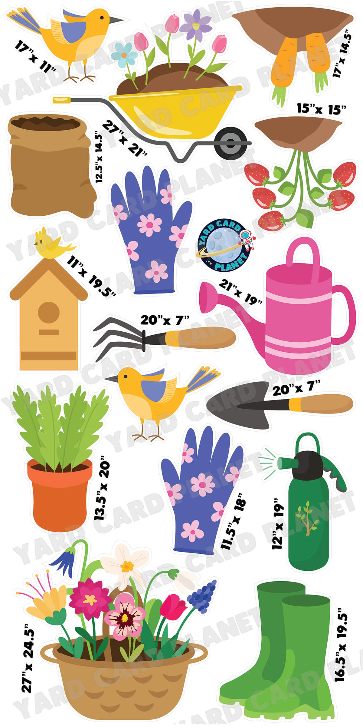 How Does Your Garden Grow Yard Card Flair Set