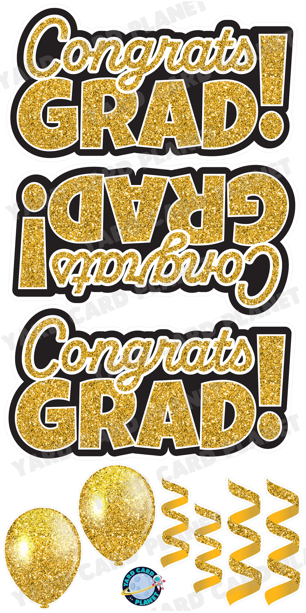 CONGRATS & Balloons Half Sheet deals Yard Cards