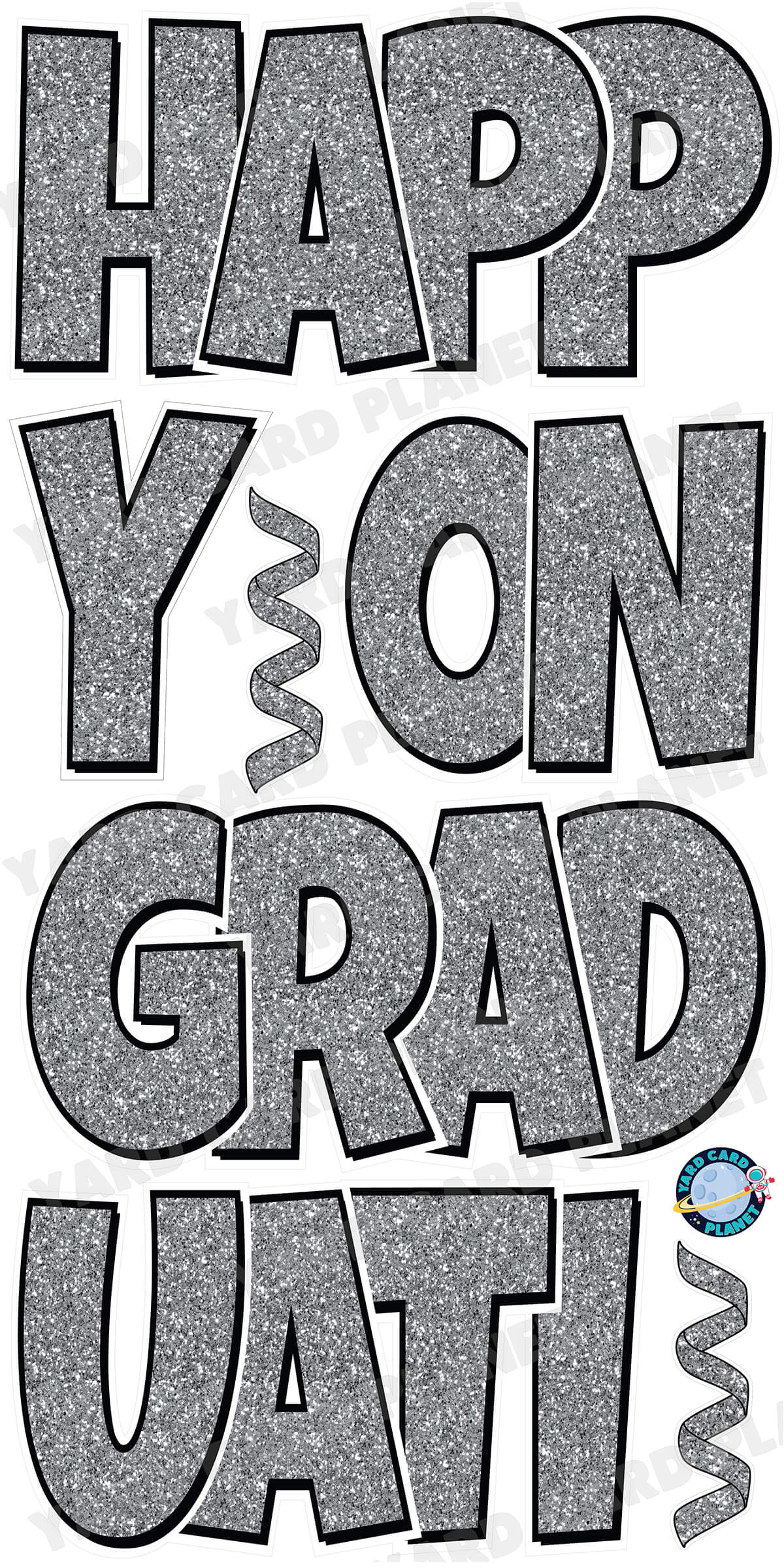 Large 23" Happy Graduation Yard Card EZ Quick Sets in Luckiest Guy Fon Large 23" Happy Graduation Yard Card EZ Quick Sets in Luckiest Guy Fon