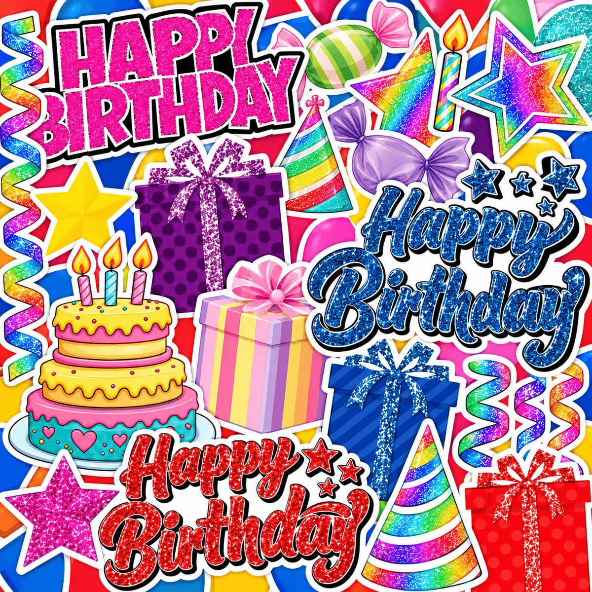 Birthday Half Sheet Yard Card Flair Sets