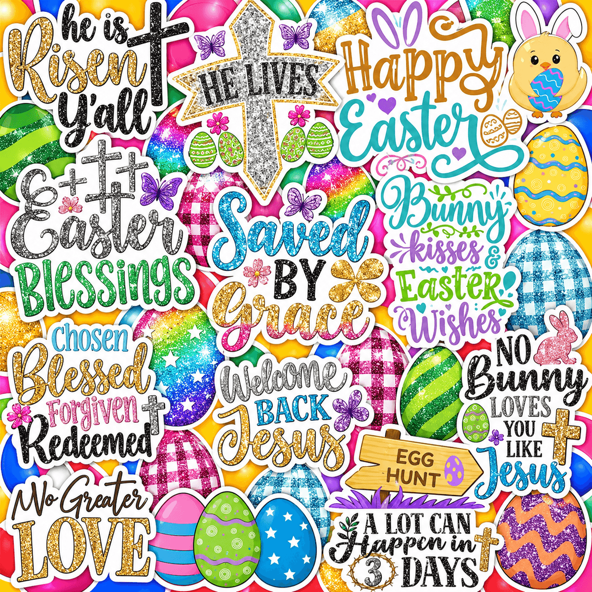 Easter Yard Card Flair Sets