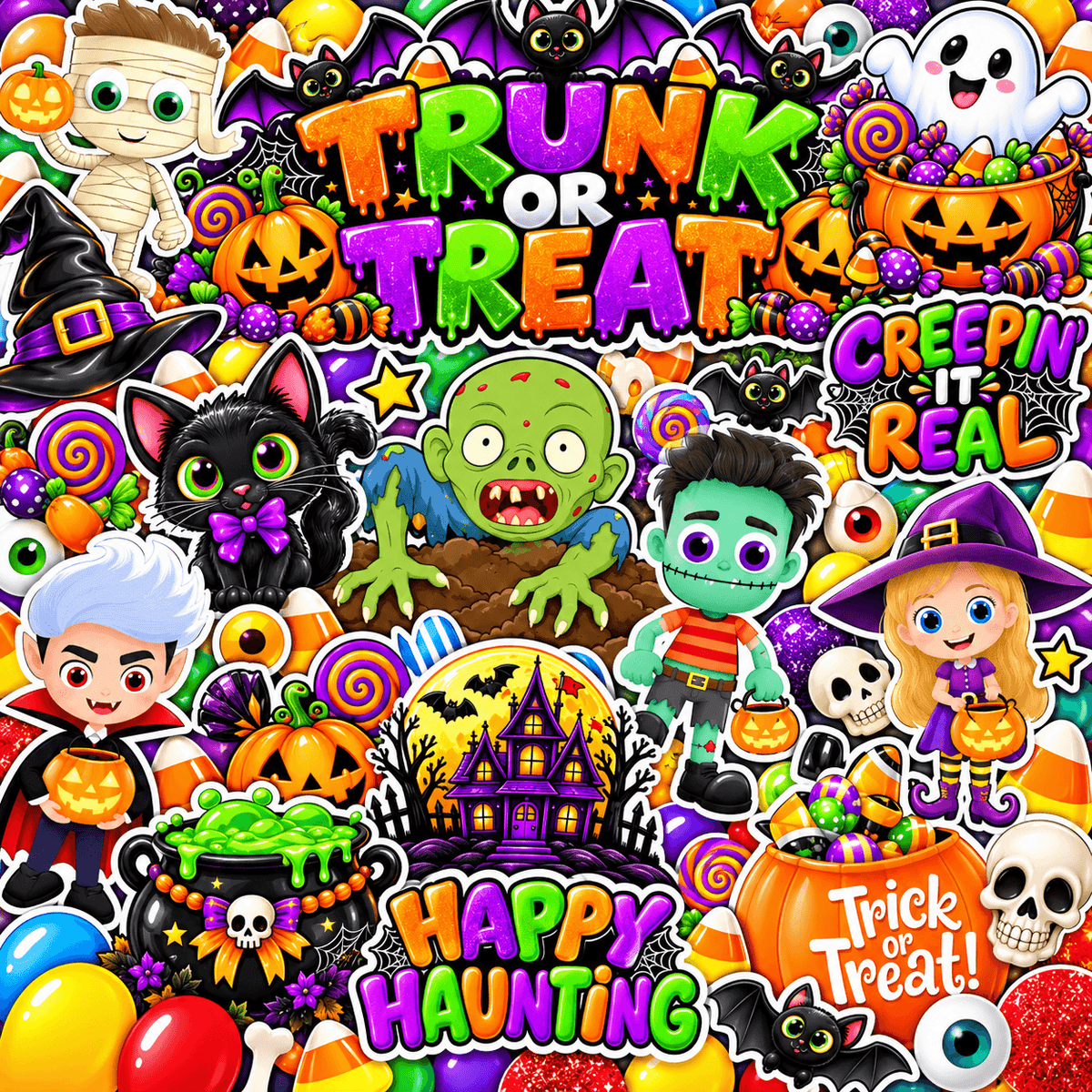 Halloween Yard Card Flair Sets