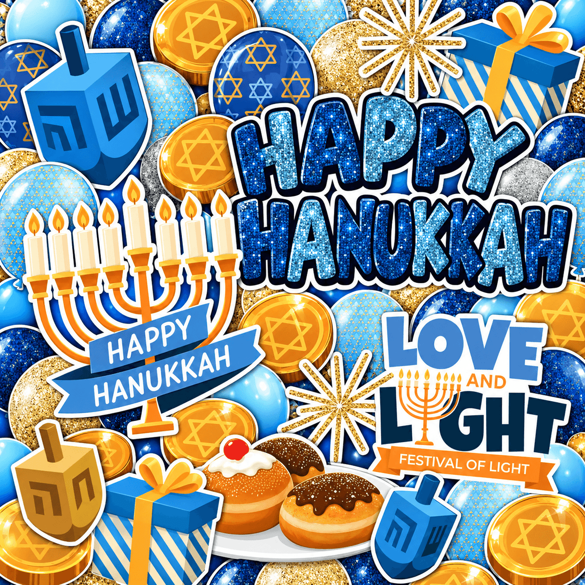Hanukkah Yard Card Flair Sets