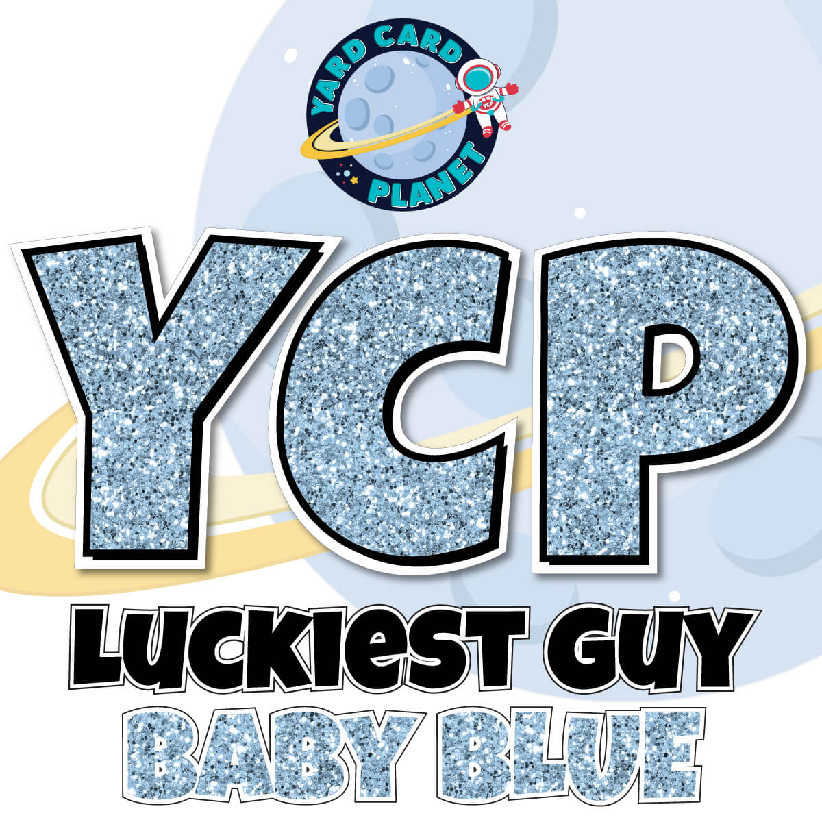 12" Luckiest Guy 41 pc. Letters and Symbols Set in Glitter Pattern