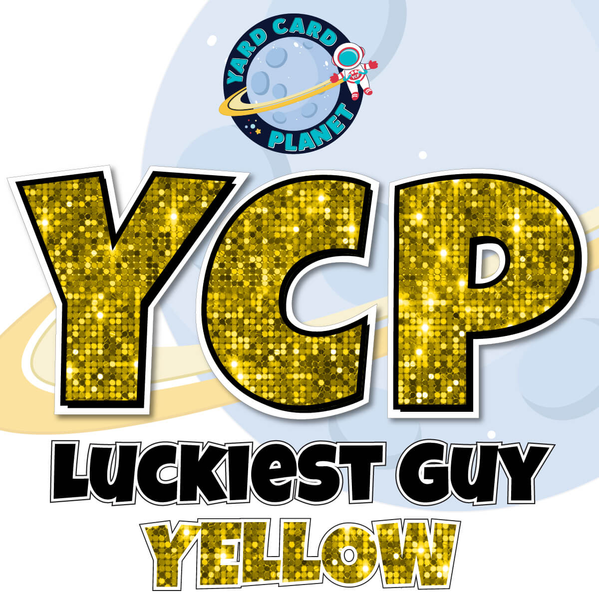 23" Luckiest Guy Letters, Numbers and Symbols - 91 pc. - Pro Set in Sequin Pattern