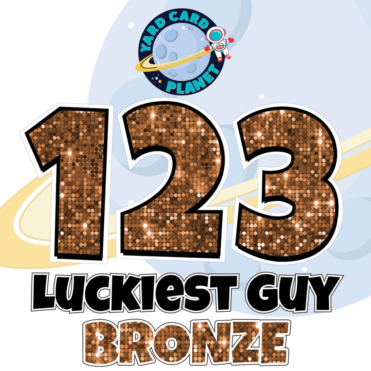 18" Luckiest Guy 52 pc. Numbers and Symbols Set in Sequin Pattern