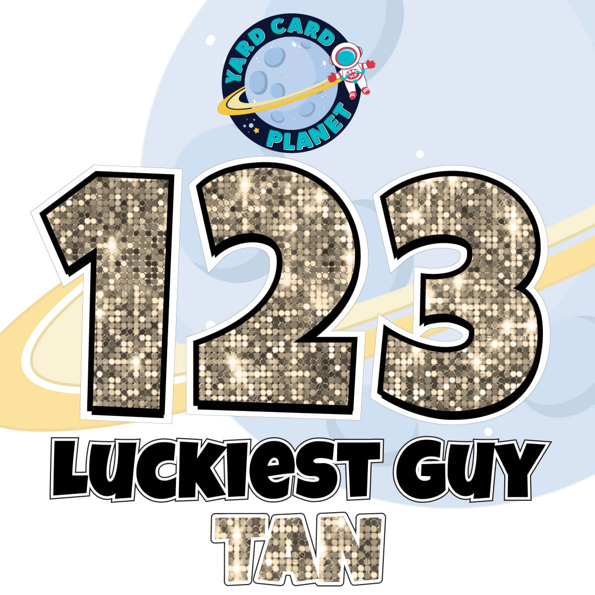 18" Luckiest Guy 52 pc. Numbers and Symbols Set in Sequin Pattern