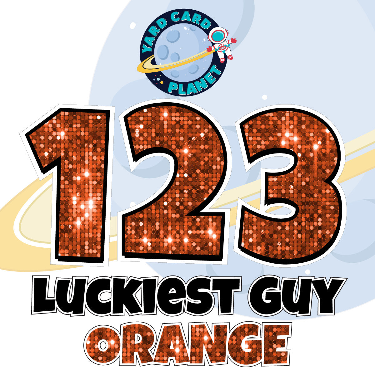 18" Luckiest Guy 52 pc. Numbers and Symbols Set in Sequin Pattern